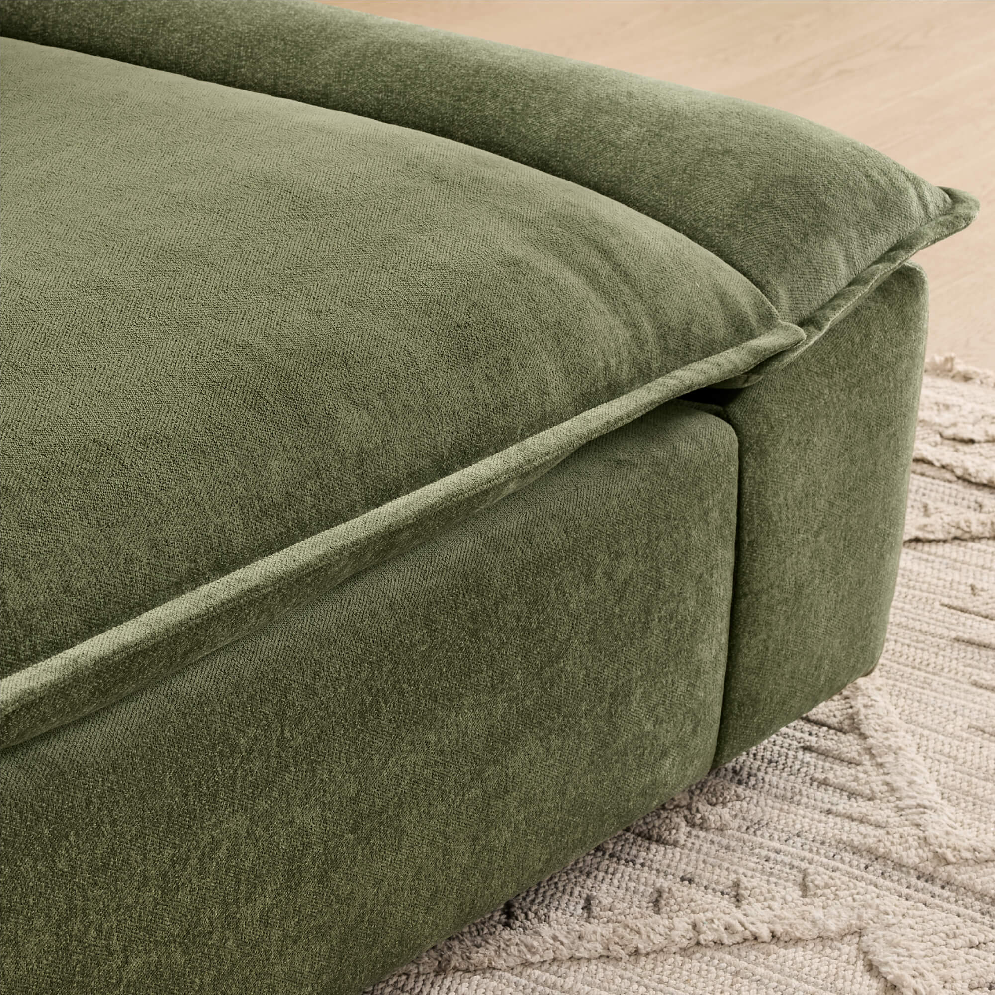 Ace Minimalist Chenille Adjustable Backrest Armless Lounge Sofa - Image 9