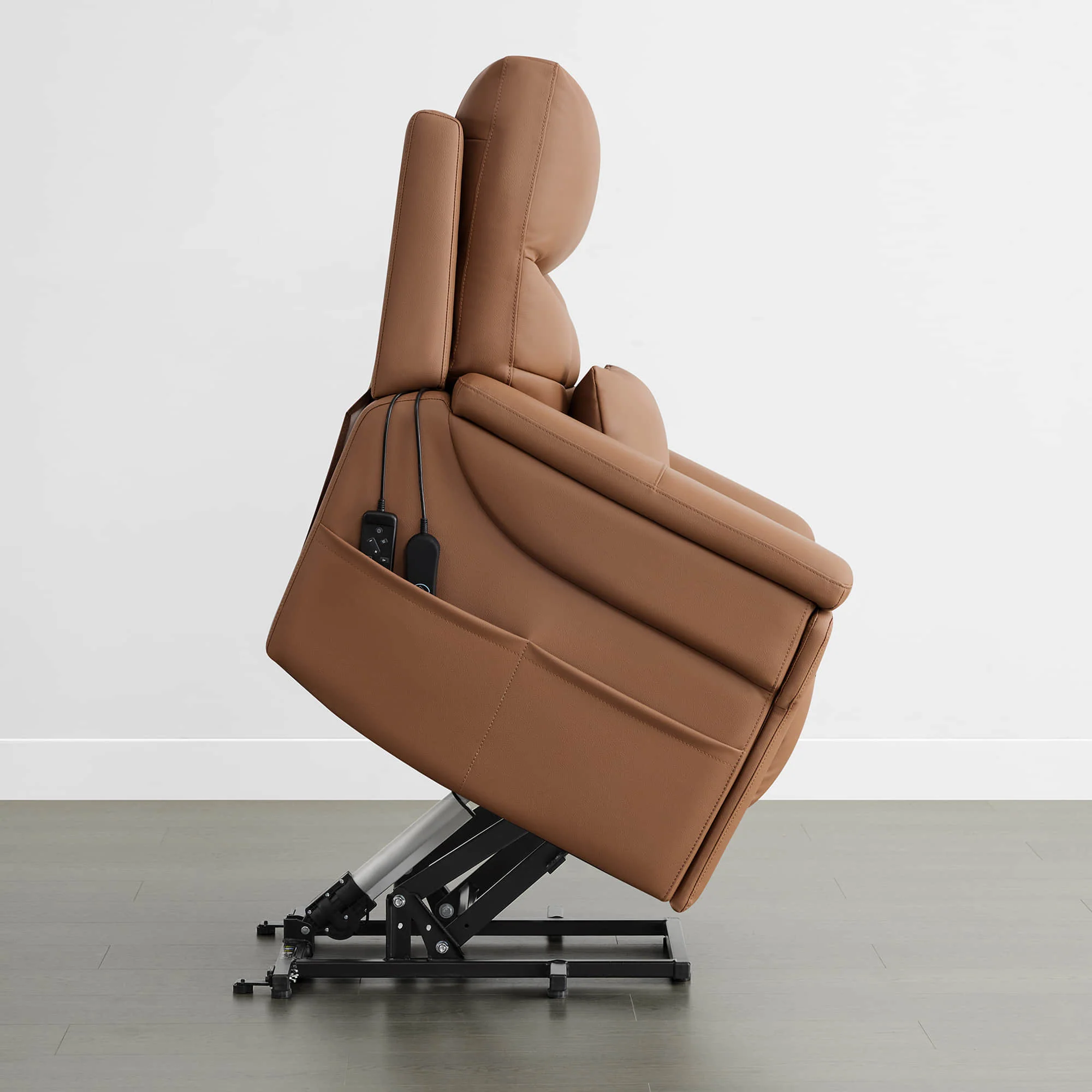 Addy Genuine Leather Lift Assist Power Recliner With Heat Massage - Image 10