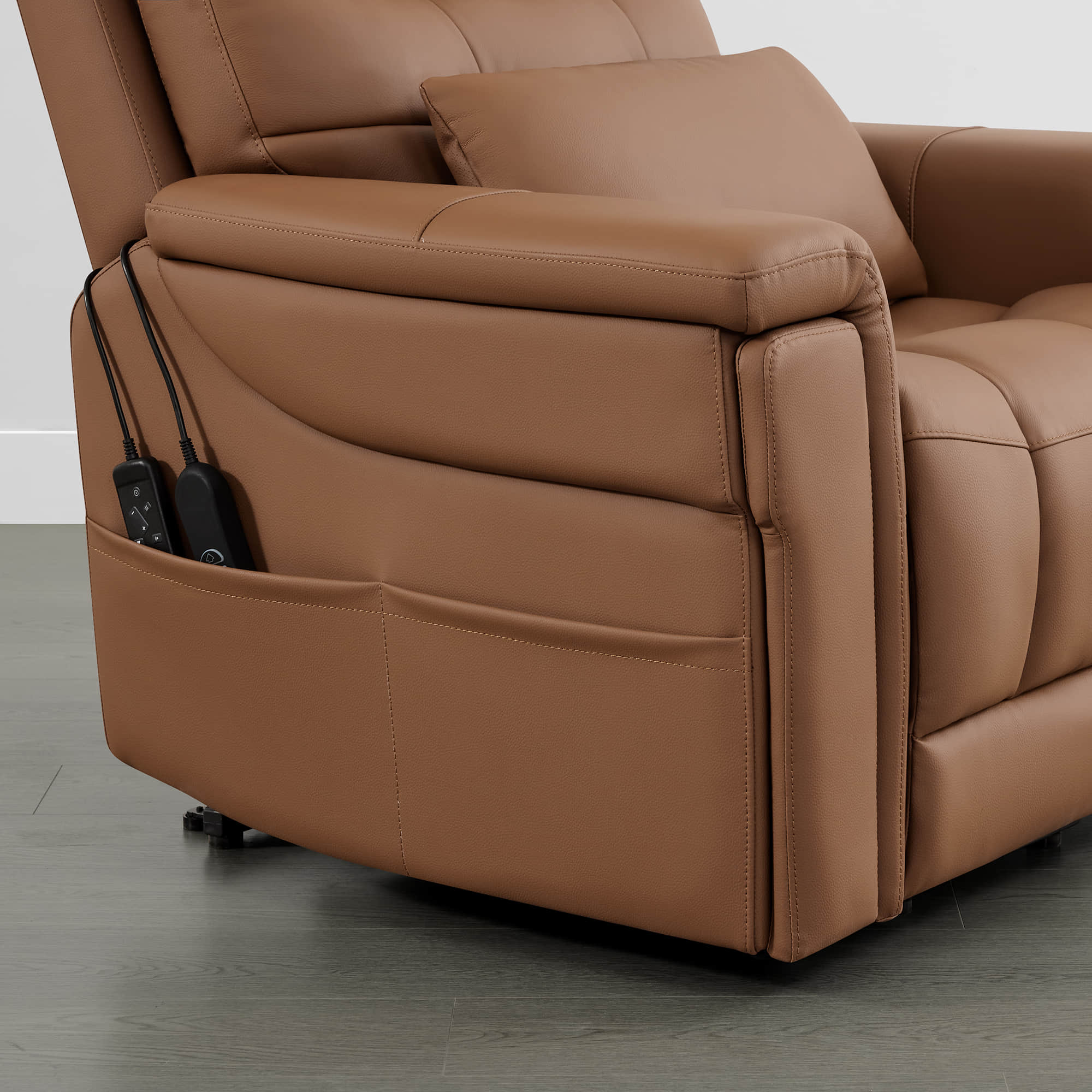 Addy Genuine Leather Lift Assist Power Recliner With Heat Massage - Image 14