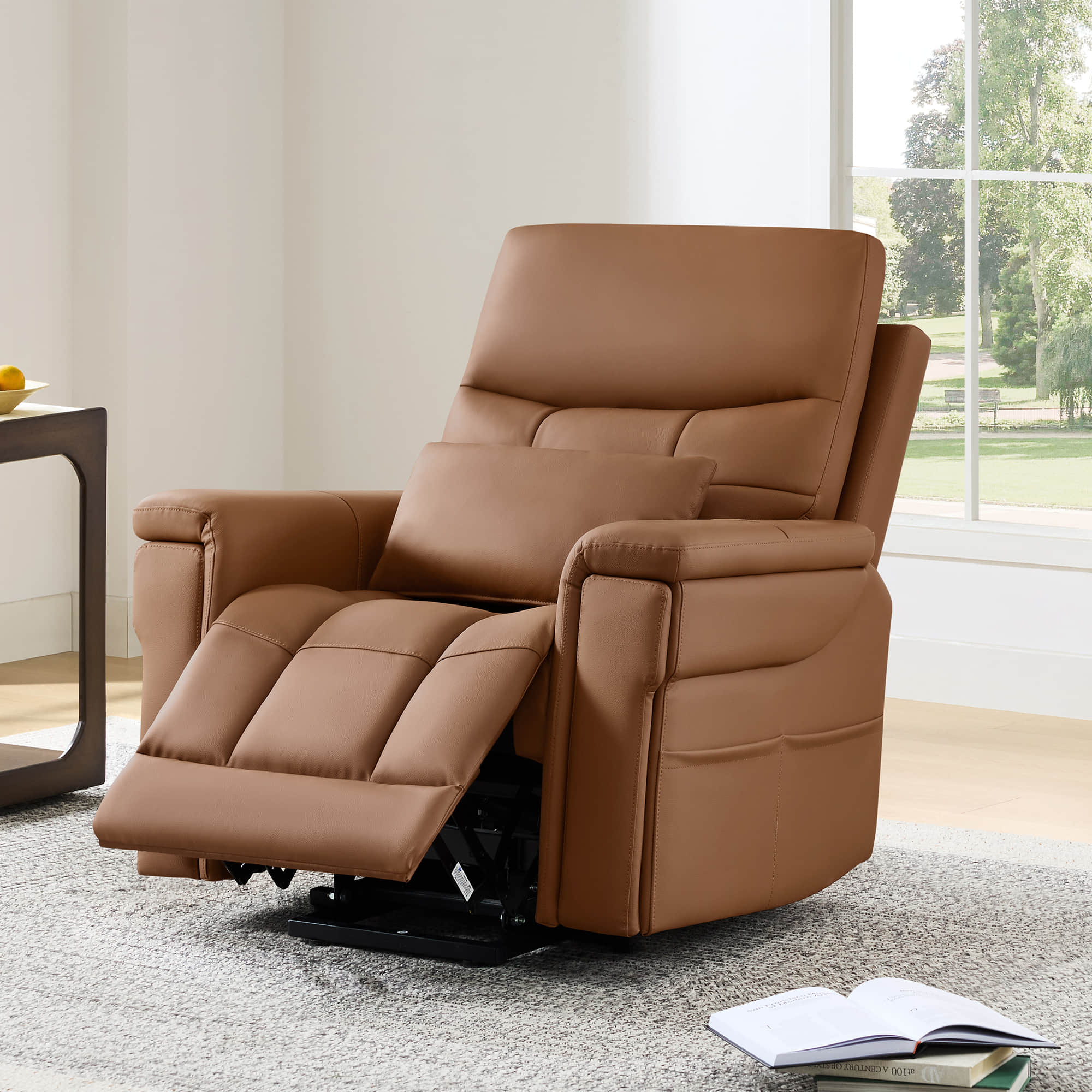 Addy Genuine Leather Lift Assist Power Recliner With Heat Massage - Image 46