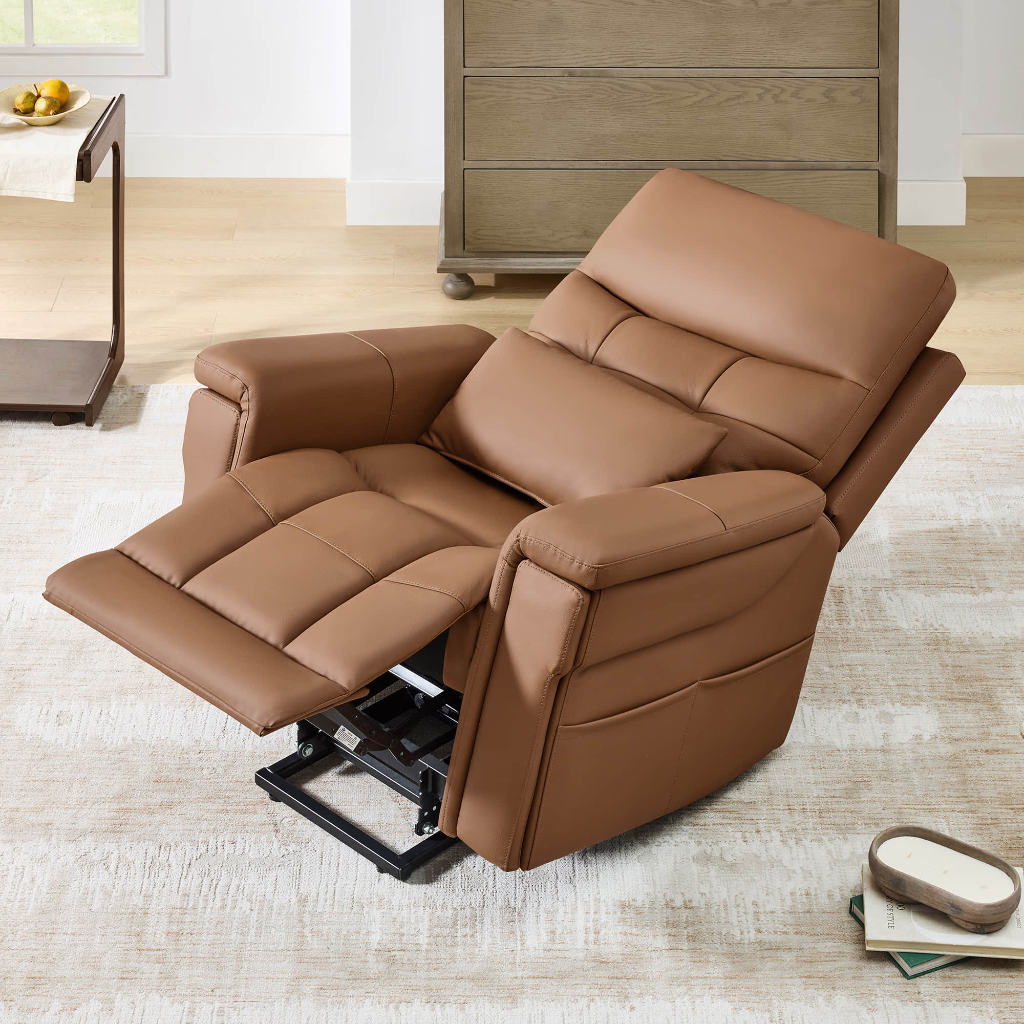 Addy Genuine Leather Lift Assist Power Recliner With Heat Massage - Image 47