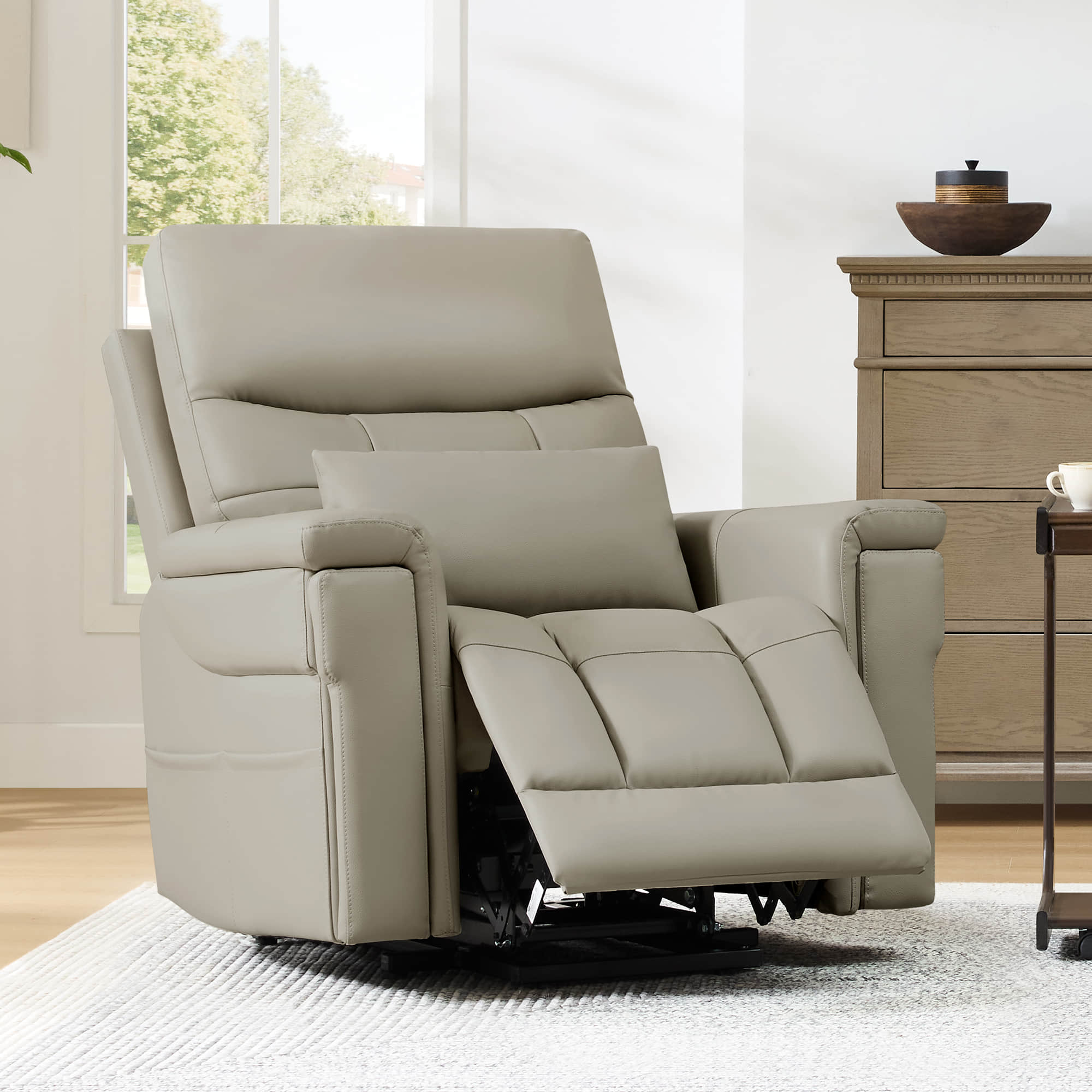 Addy Genuine Leather Lift Assist Power Recliner With Heat Massage - Image 52