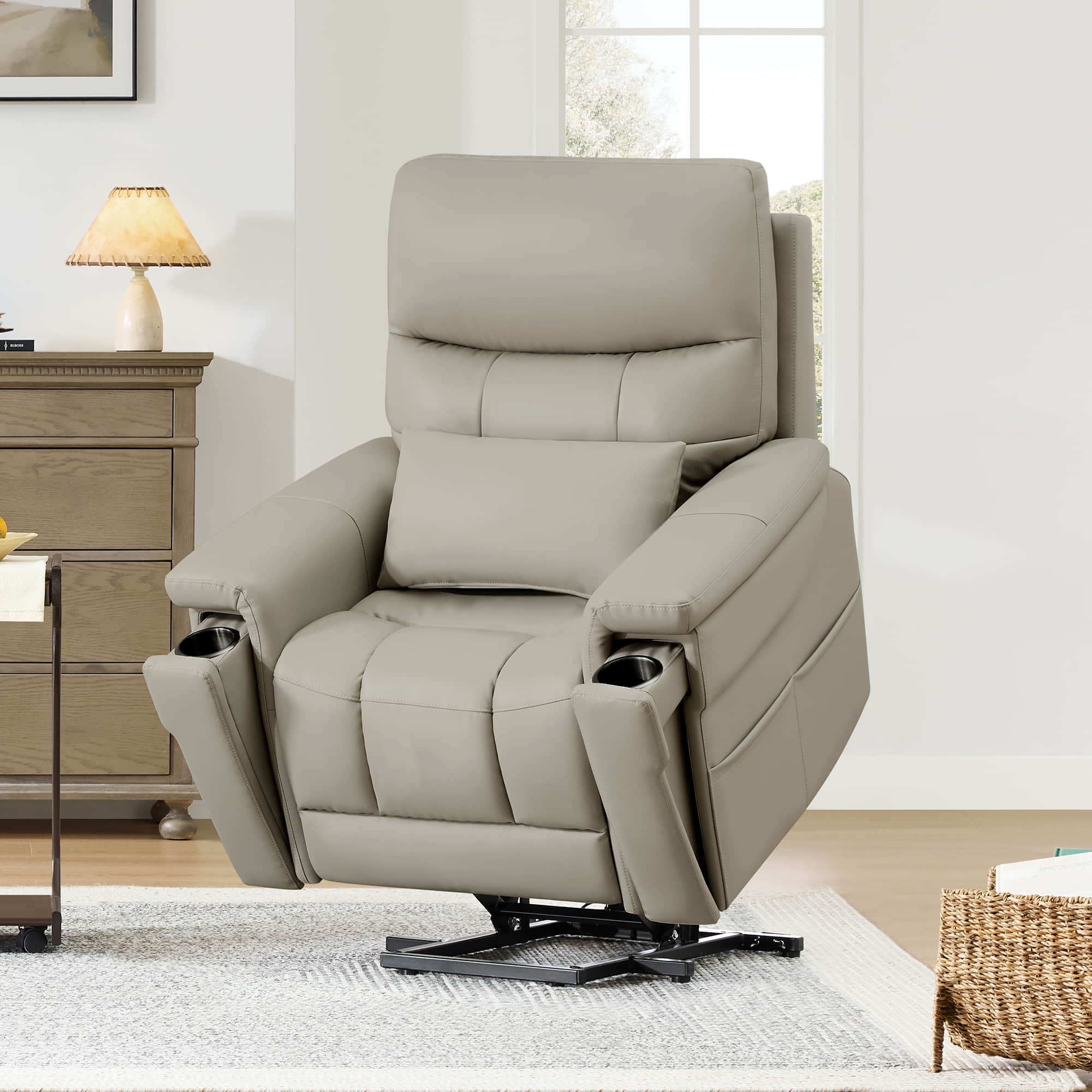 Addy Genuine Leather Lift Assist Power Recliner With Heat Massage - Image 53
