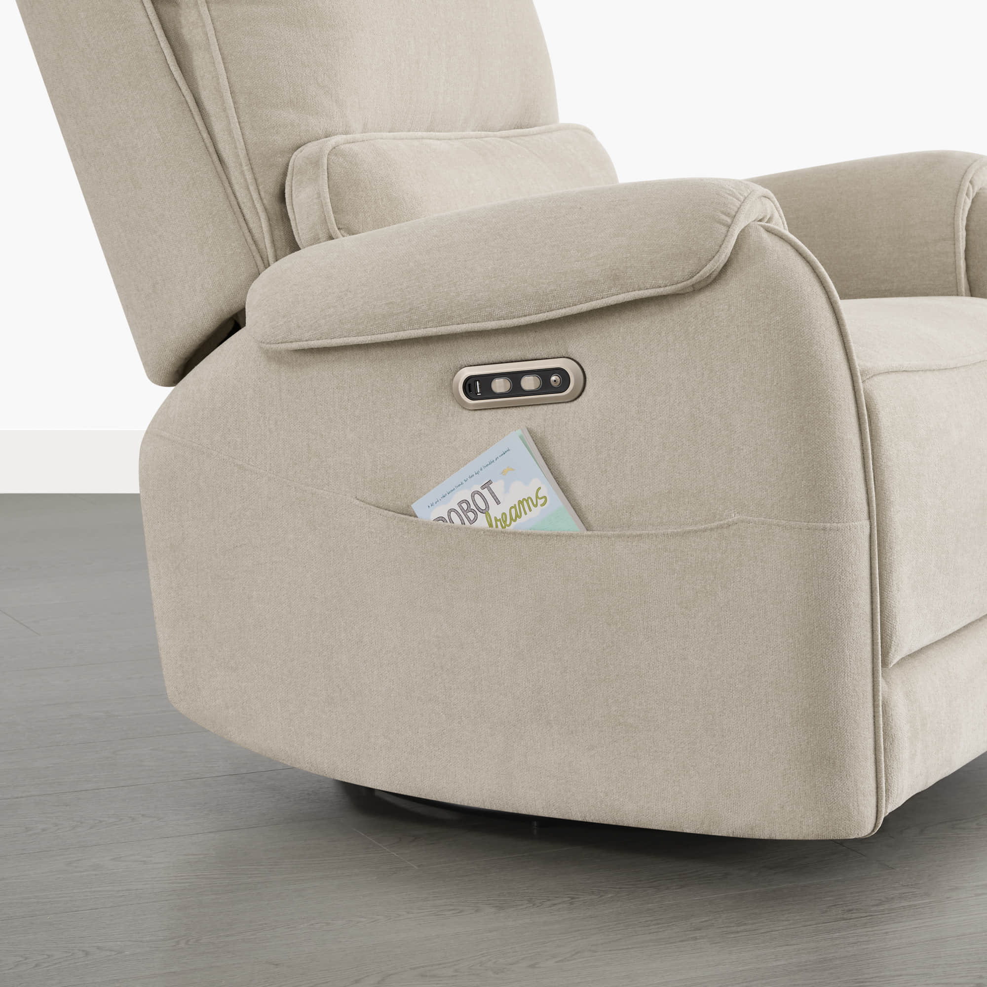 Alicia Power Swivel Nursery Glider Recliner with Nightlight - Image 38