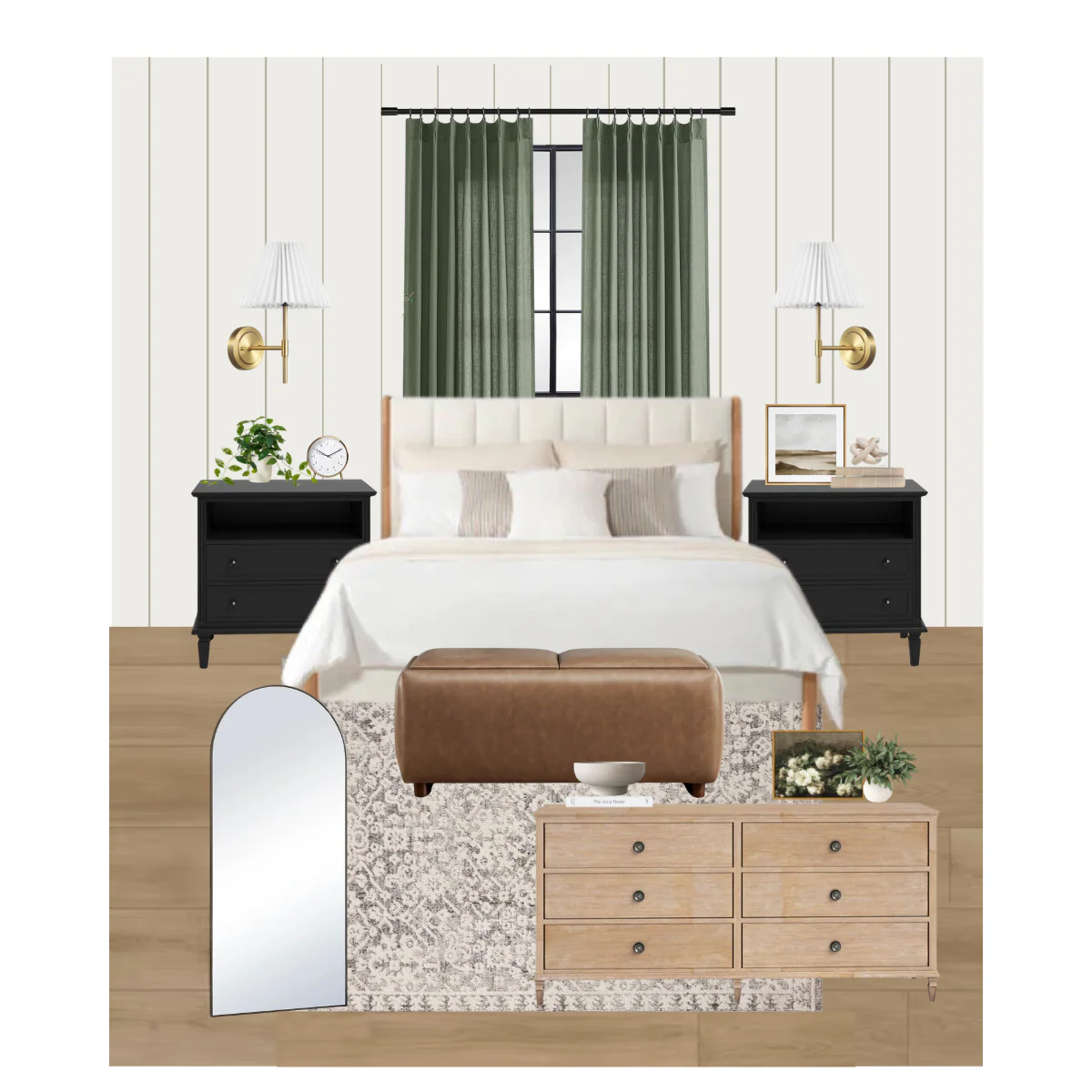Bedroom Bundle | Serene Queen-size Bed & Vault Ottoman