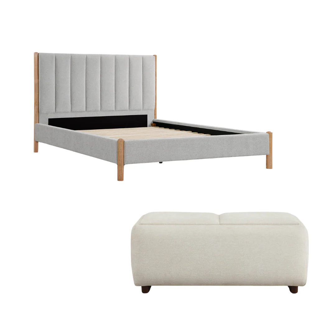 Bedroom Bundle | Serene Queen-size Bed & Vault Ottoman - Image 26