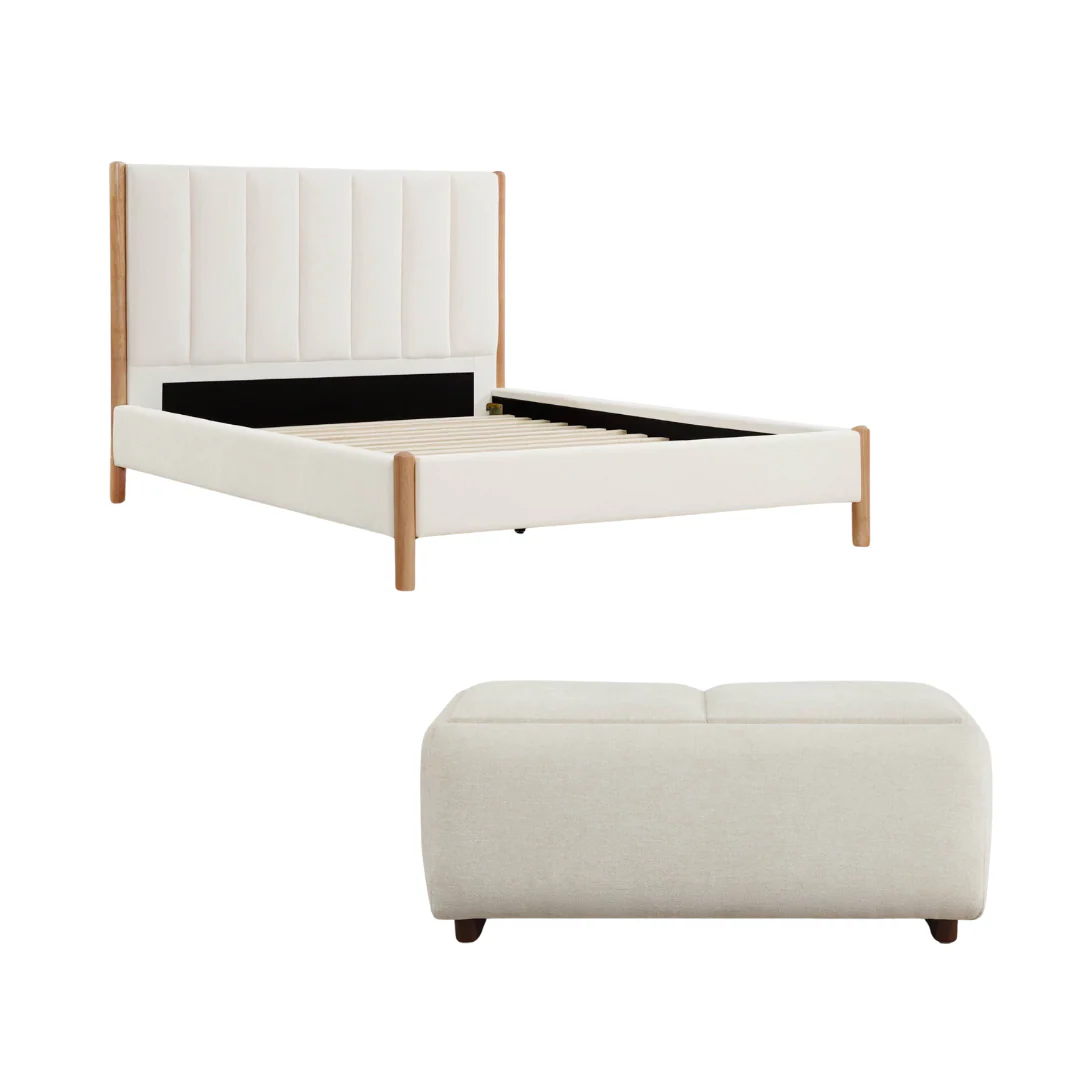 Bedroom Bundle | Serene Queen-size Bed & Vault Ottoman - Image 27