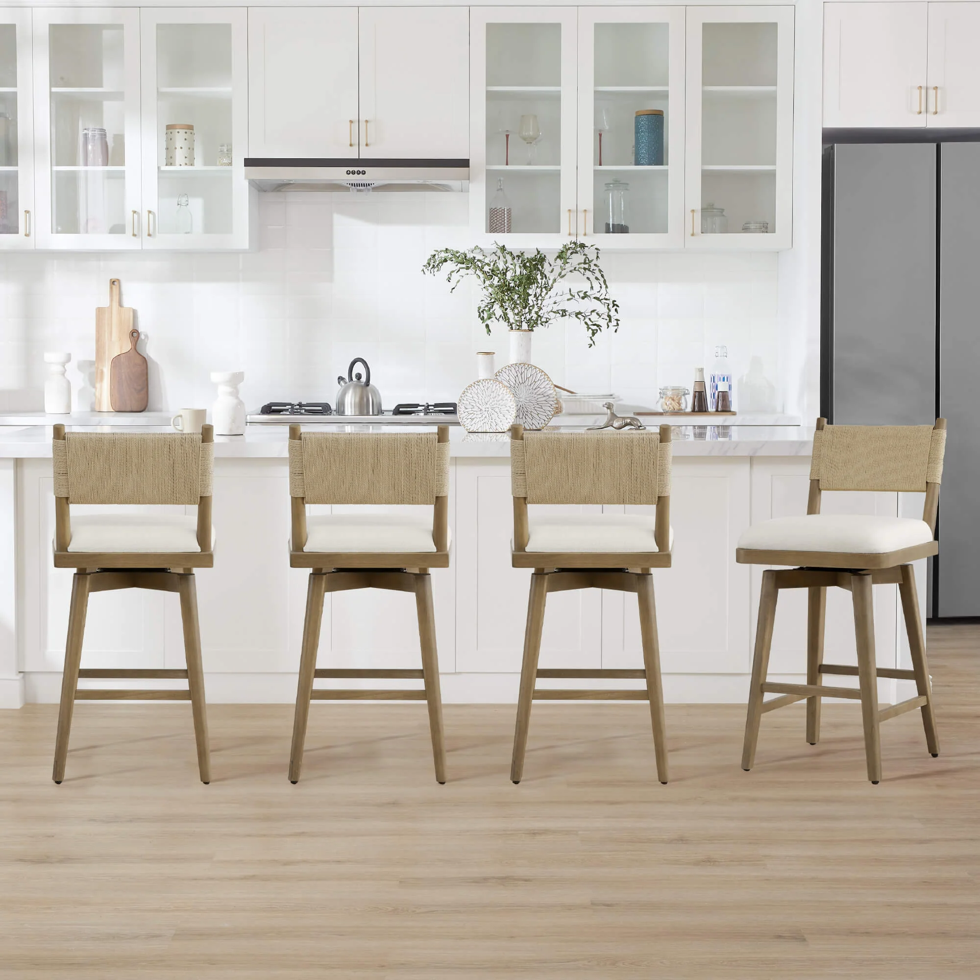 Arcadia Woven Swivel Counter Stool - Image 5