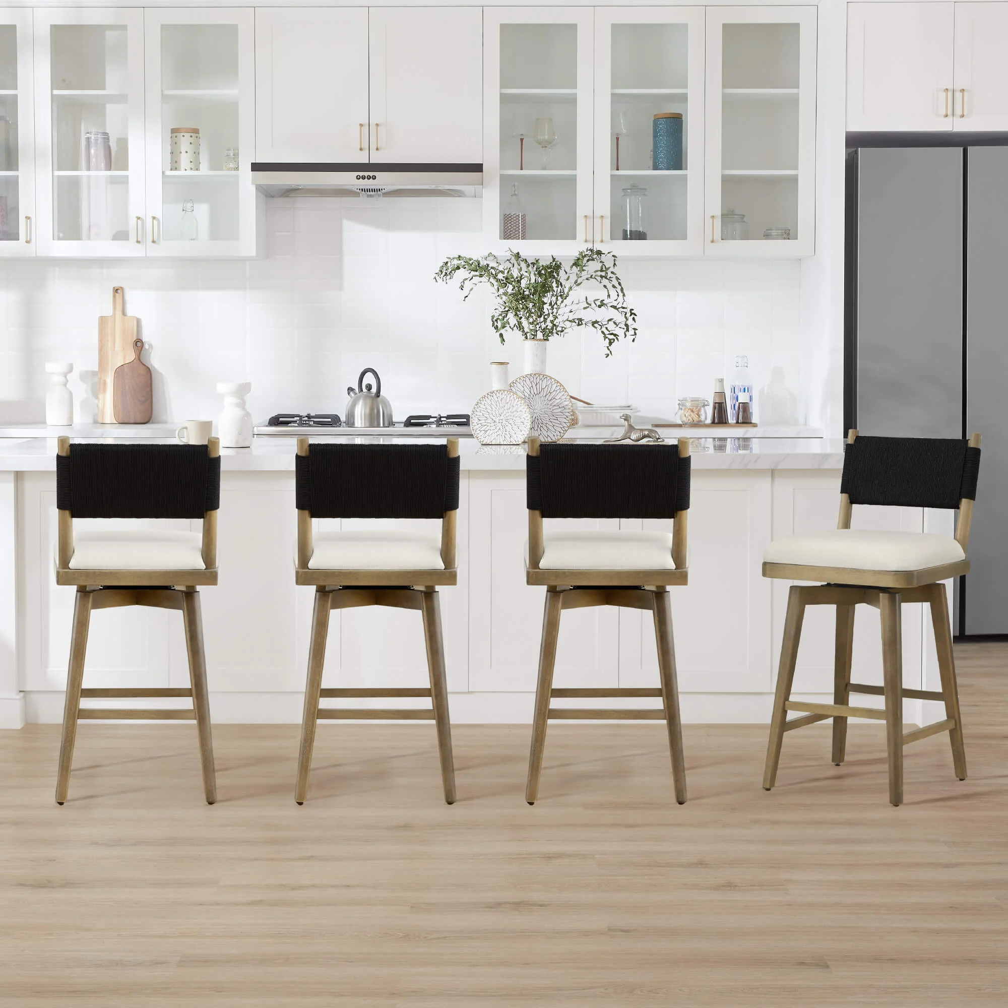 Arcadia Woven Swivel Counter Stool - Image 6