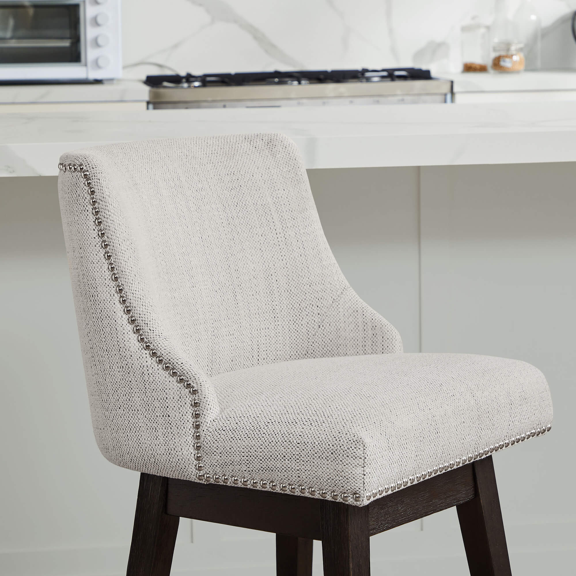 Asher Swivel Nailhead Trim Bar & Counter Stools - Image 120