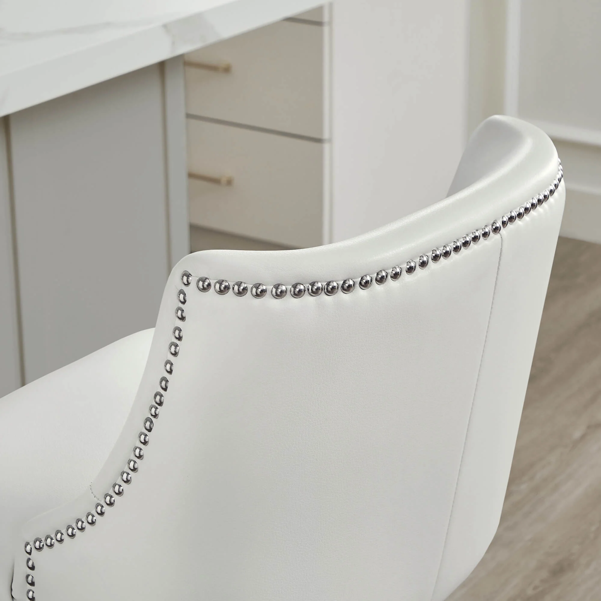Asher Swivel Nailhead Trim Bar & Counter Stools - Image 134