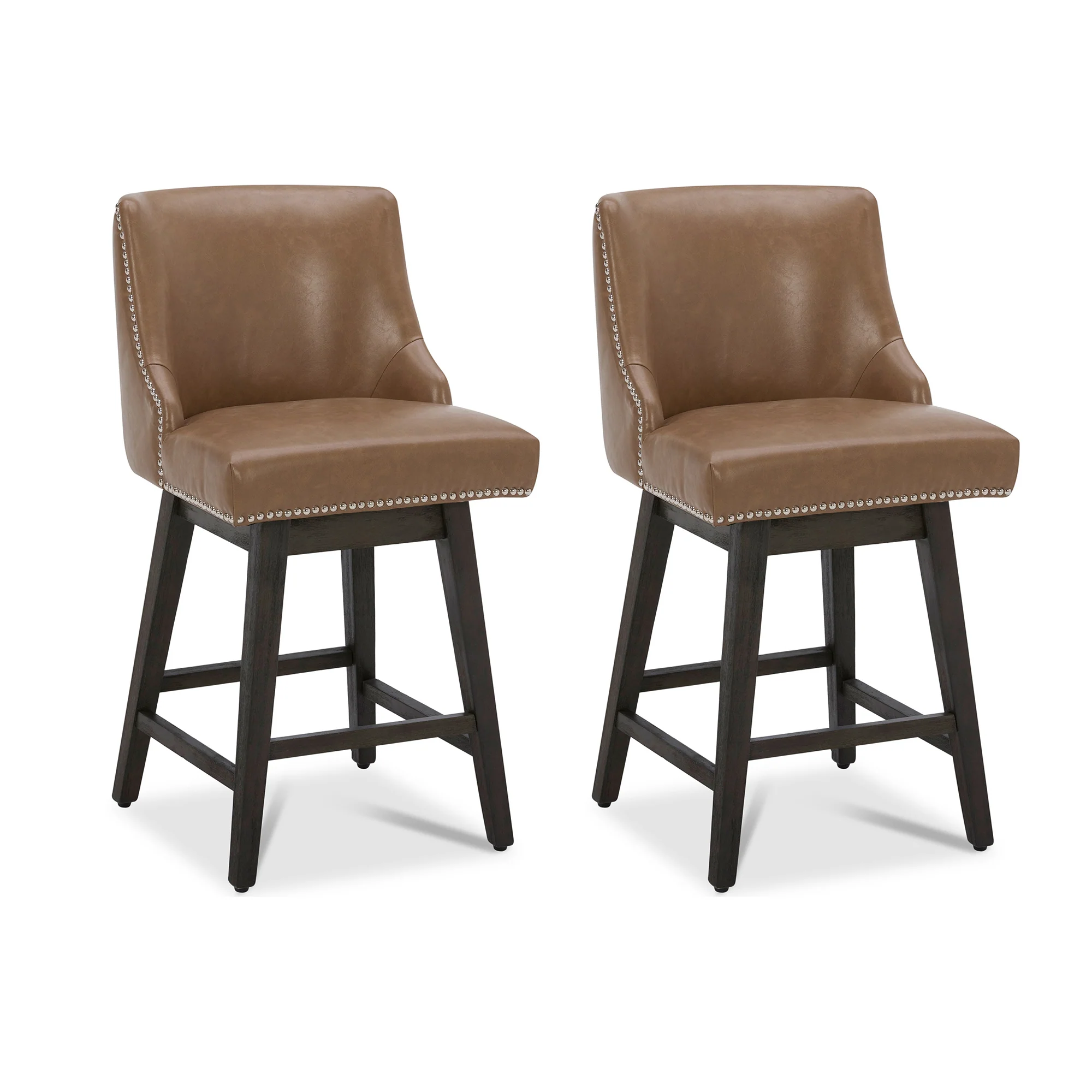 Asher Swivel Nailhead Trim Bar & Counter Stools - Image 144
