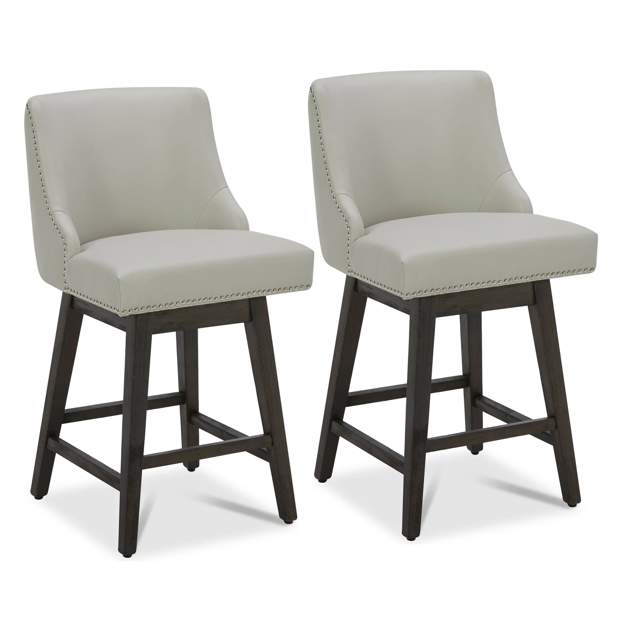 Asher Swivel Nailhead Trim Bar & Counter Stools - Image 145