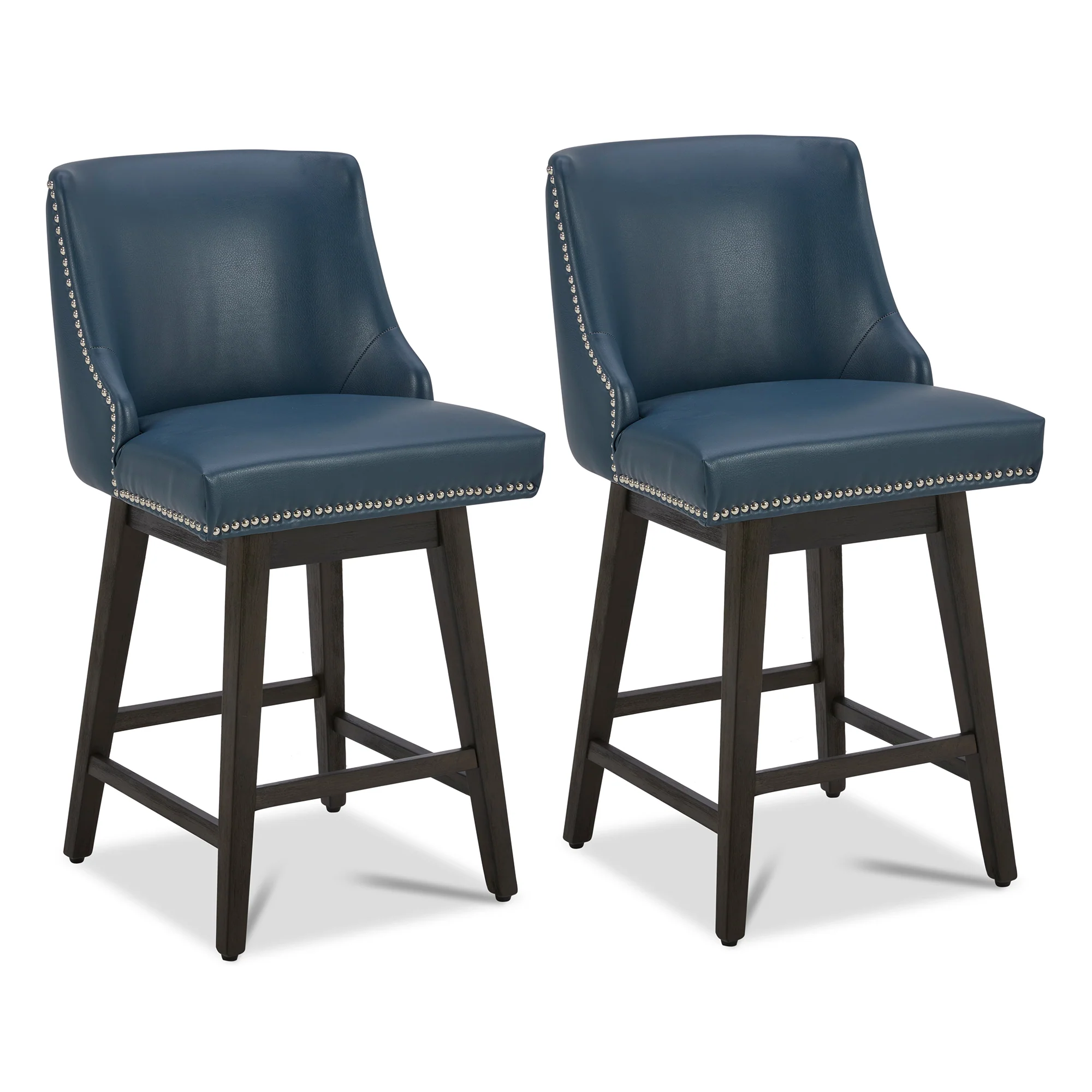 Asher Swivel Nailhead Trim Bar & Counter Stools - Image 146