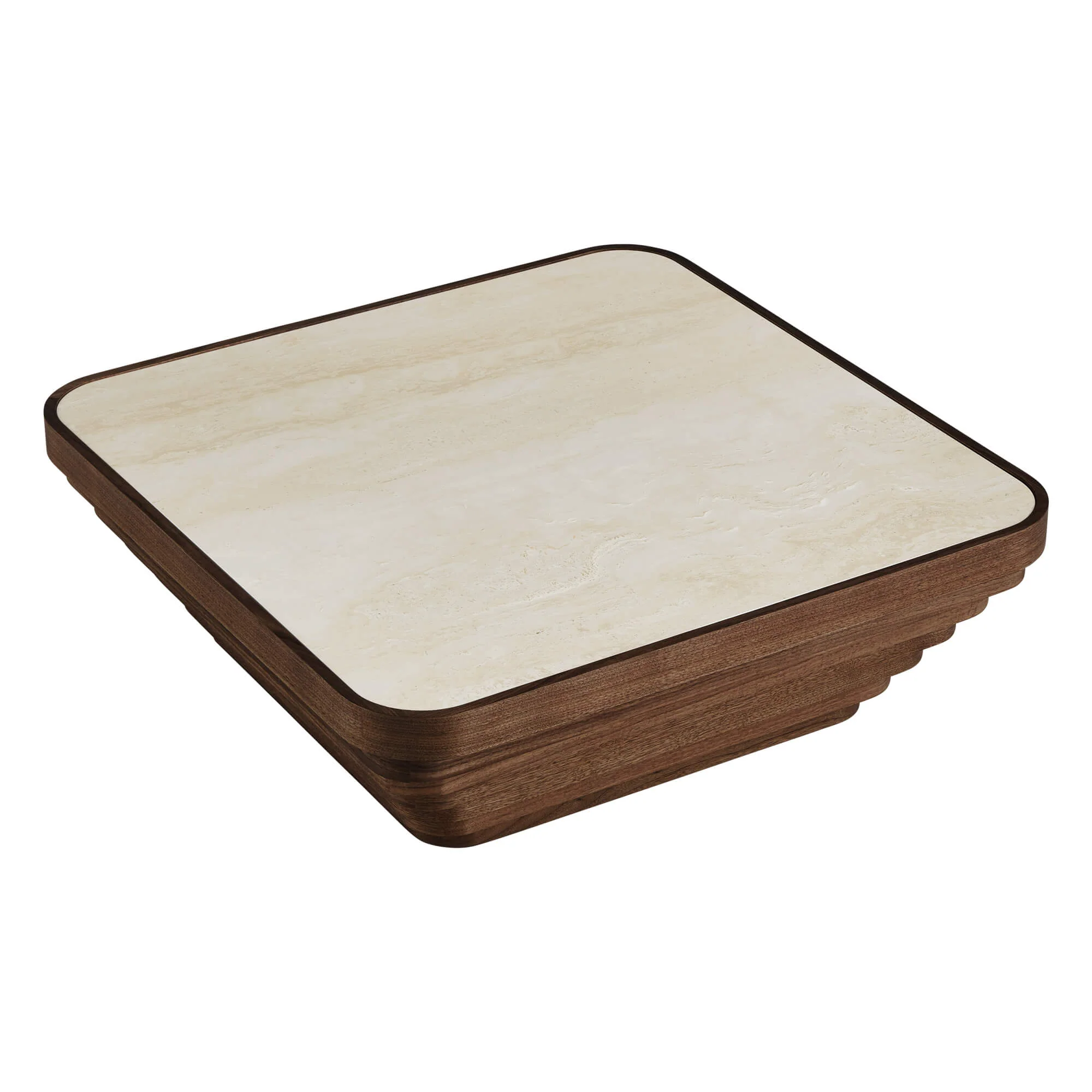 Aso Drum Wood Coffee Table with Sintered Stone - Image 10