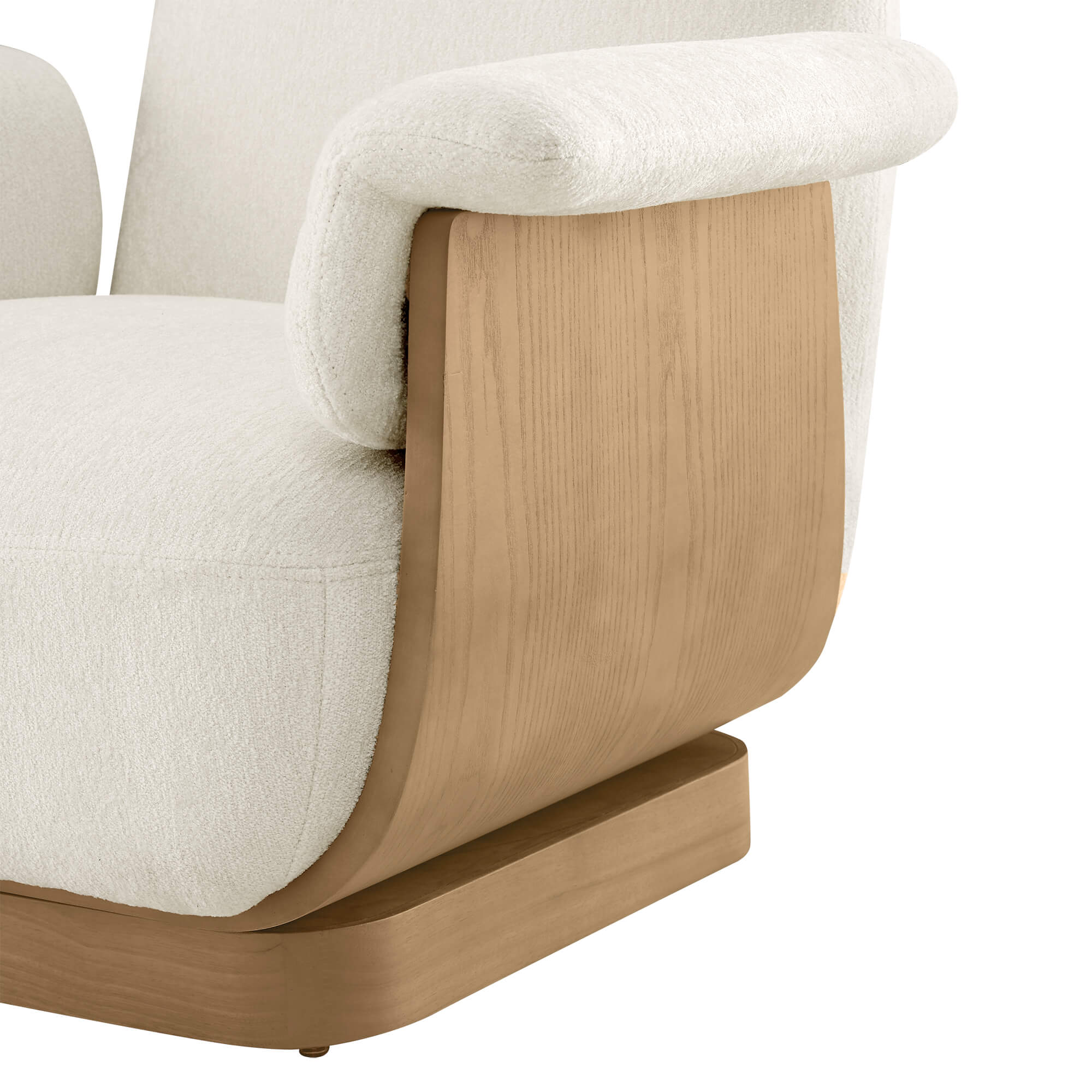 Aspen Modern Round Swivel Chair with Storage Ottoman - Image 35