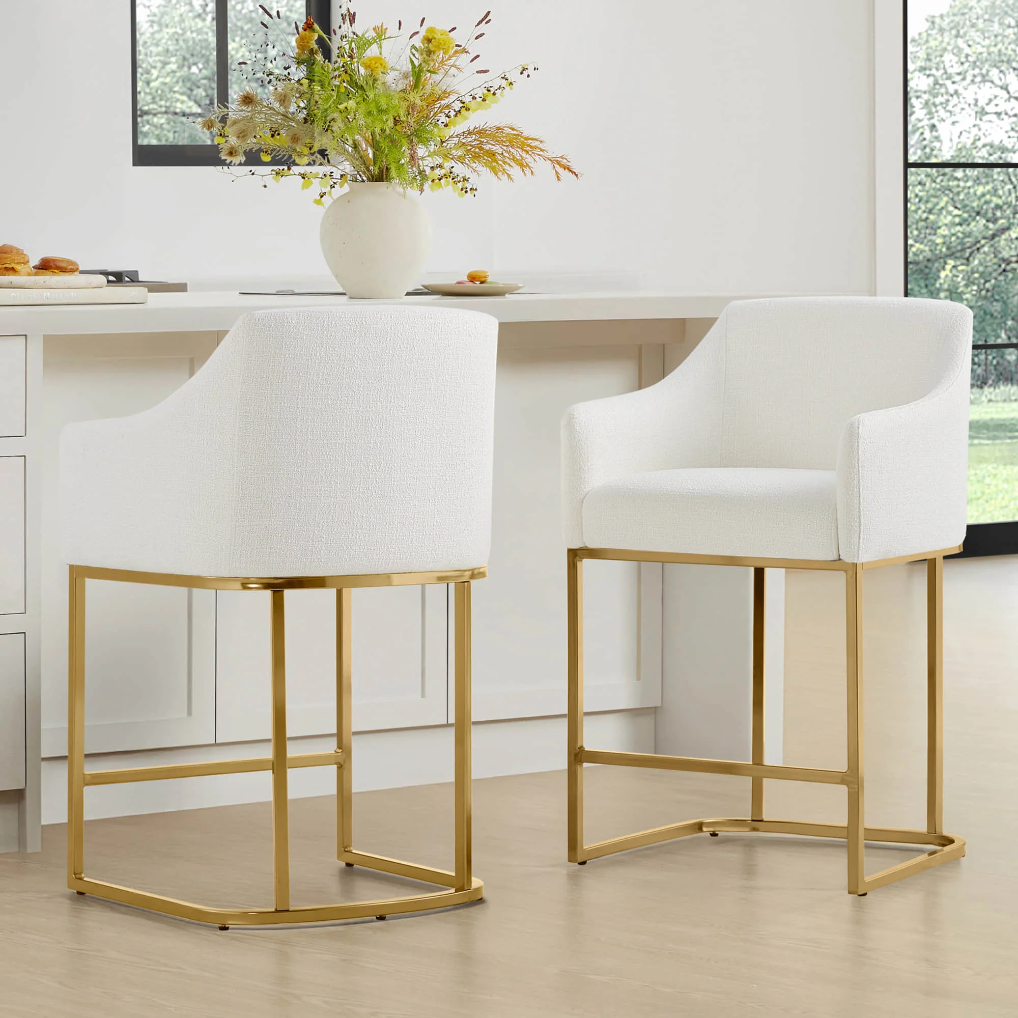 Aubrey Modern Barrel Counter Stools (Set of 2) - Image 12