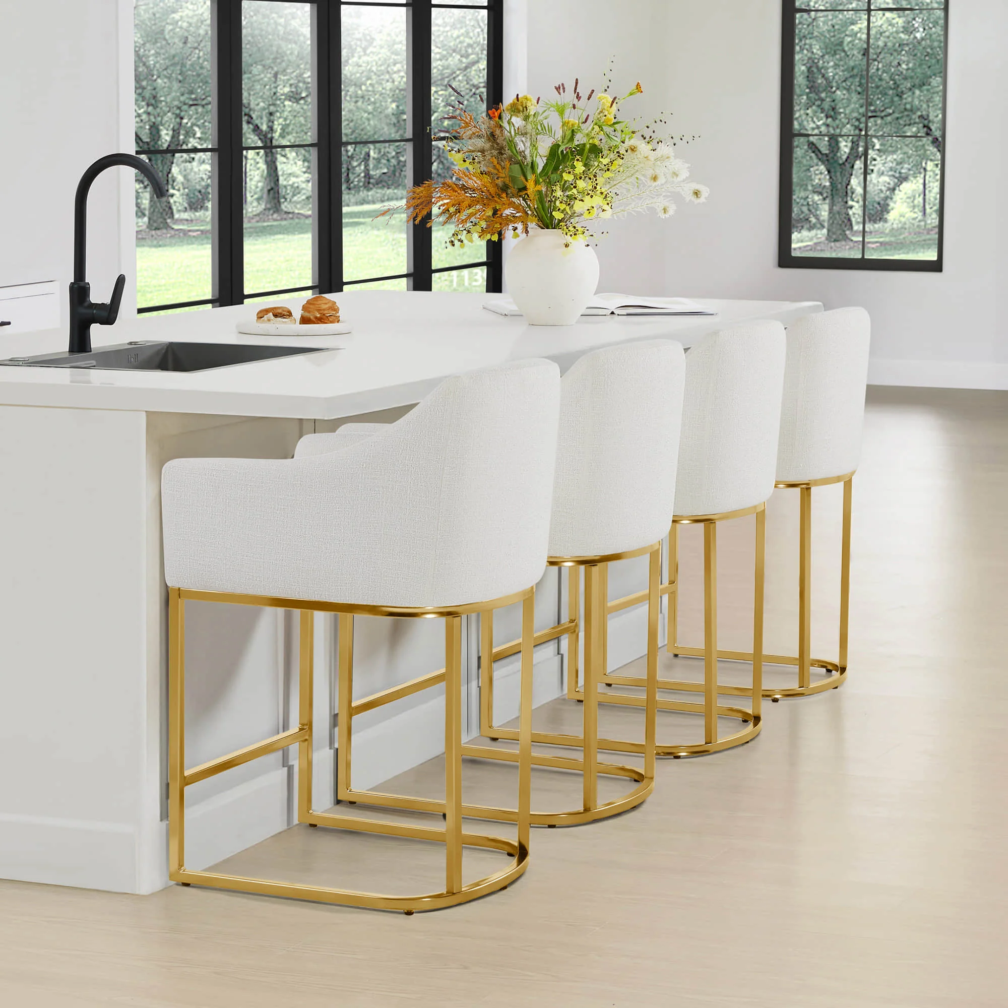 Aubrey Modern Barrel Counter Stools (Set of 2) - Image 17