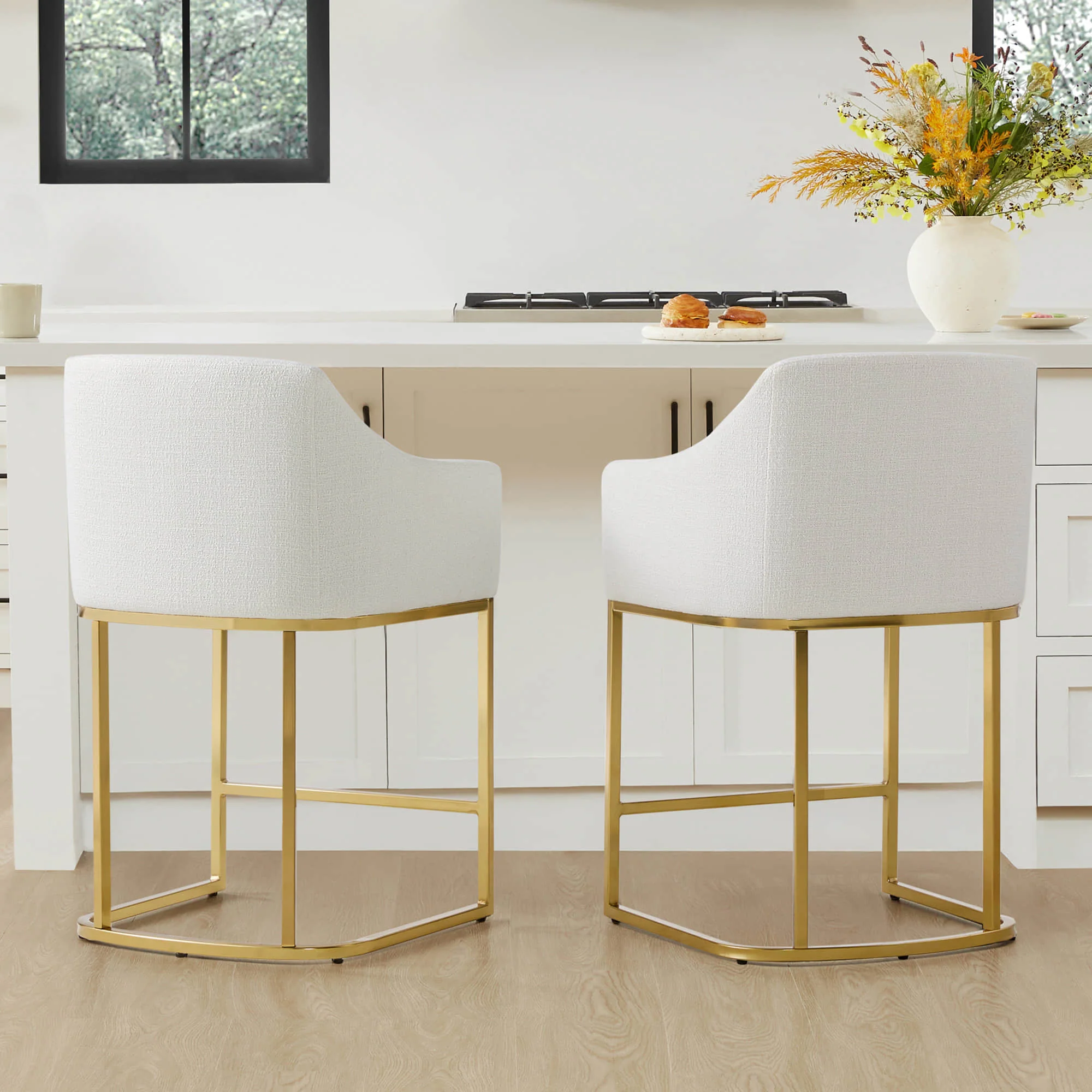 Aubrey Modern Barrel Counter Stools (Set of 2) - Image 19