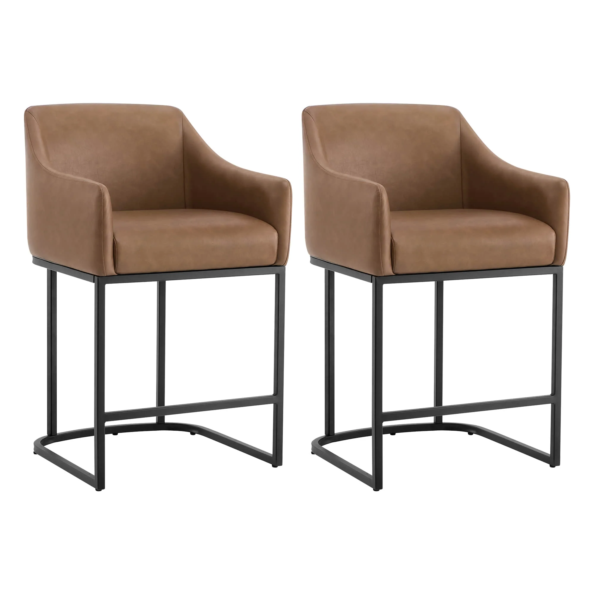 Aubrey Modern Barrel Counter Stools (Set of 2) - Image 42