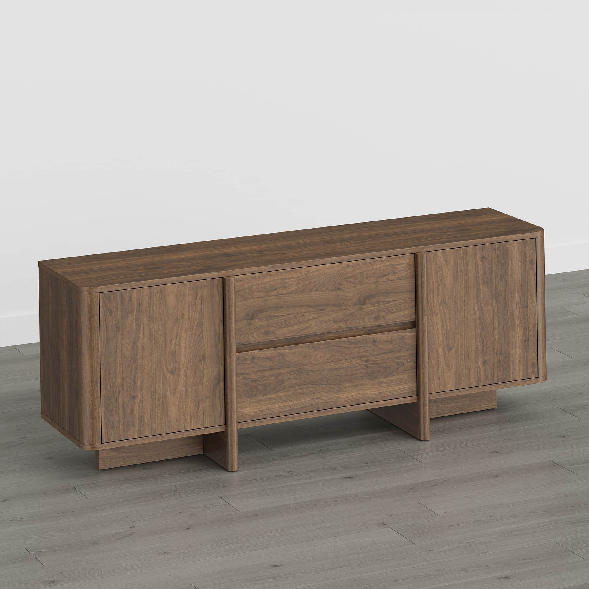 Bennett 62" Modern Arched Wood TV Stand - Image 13