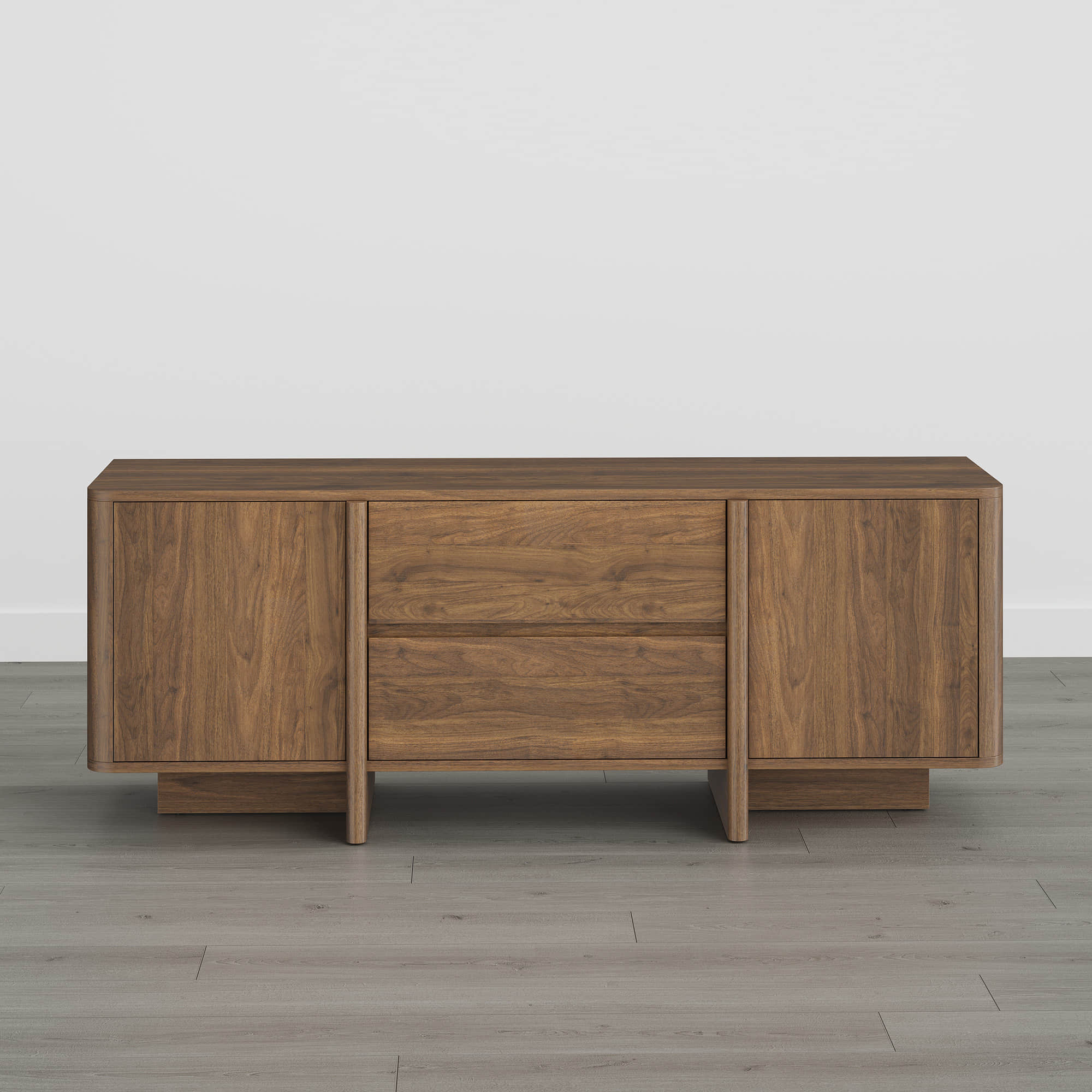 Bennett 62" Modern Arched Wood TV Stand - Image 15