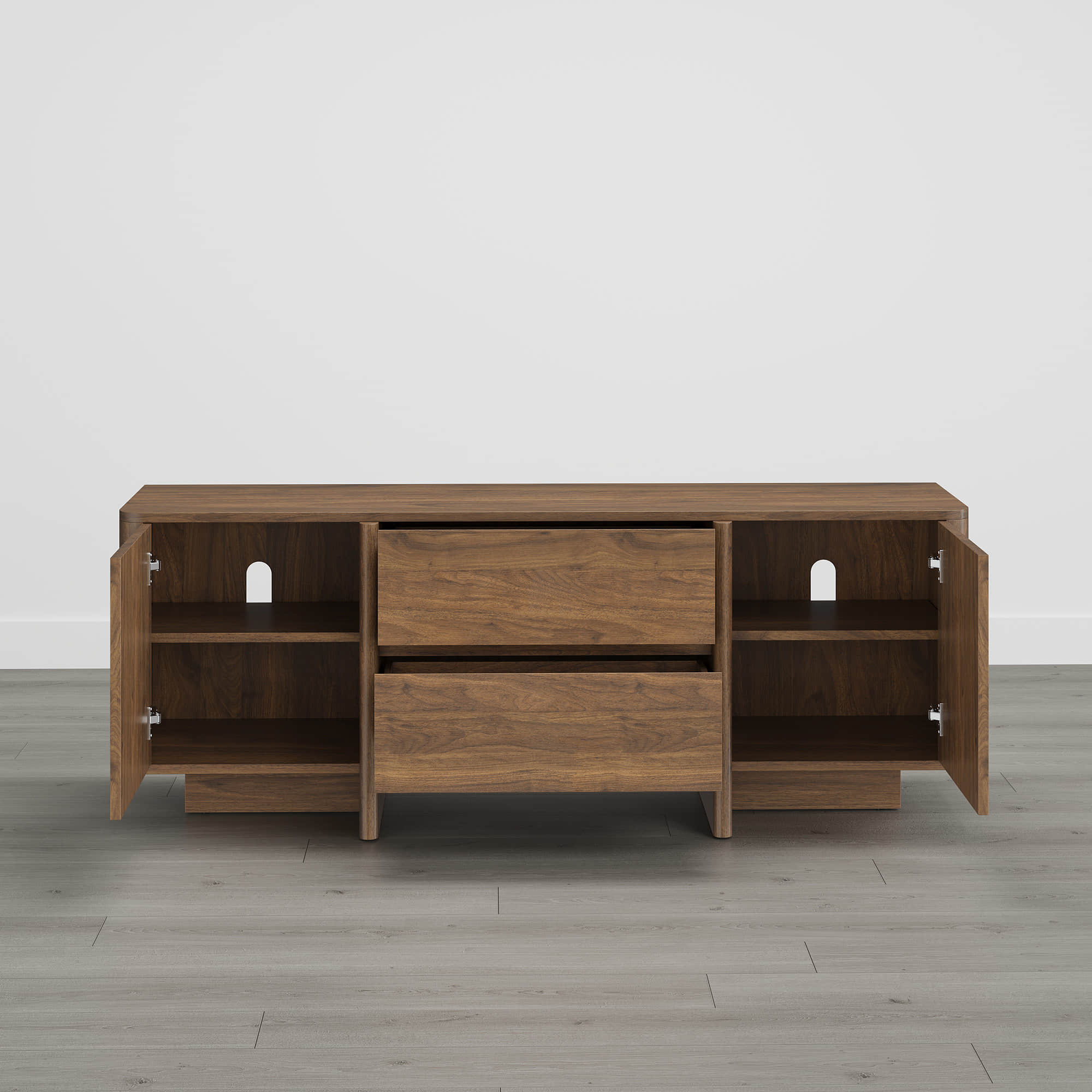 Bennett 62" Modern Arched Wood TV Stand - Image 17