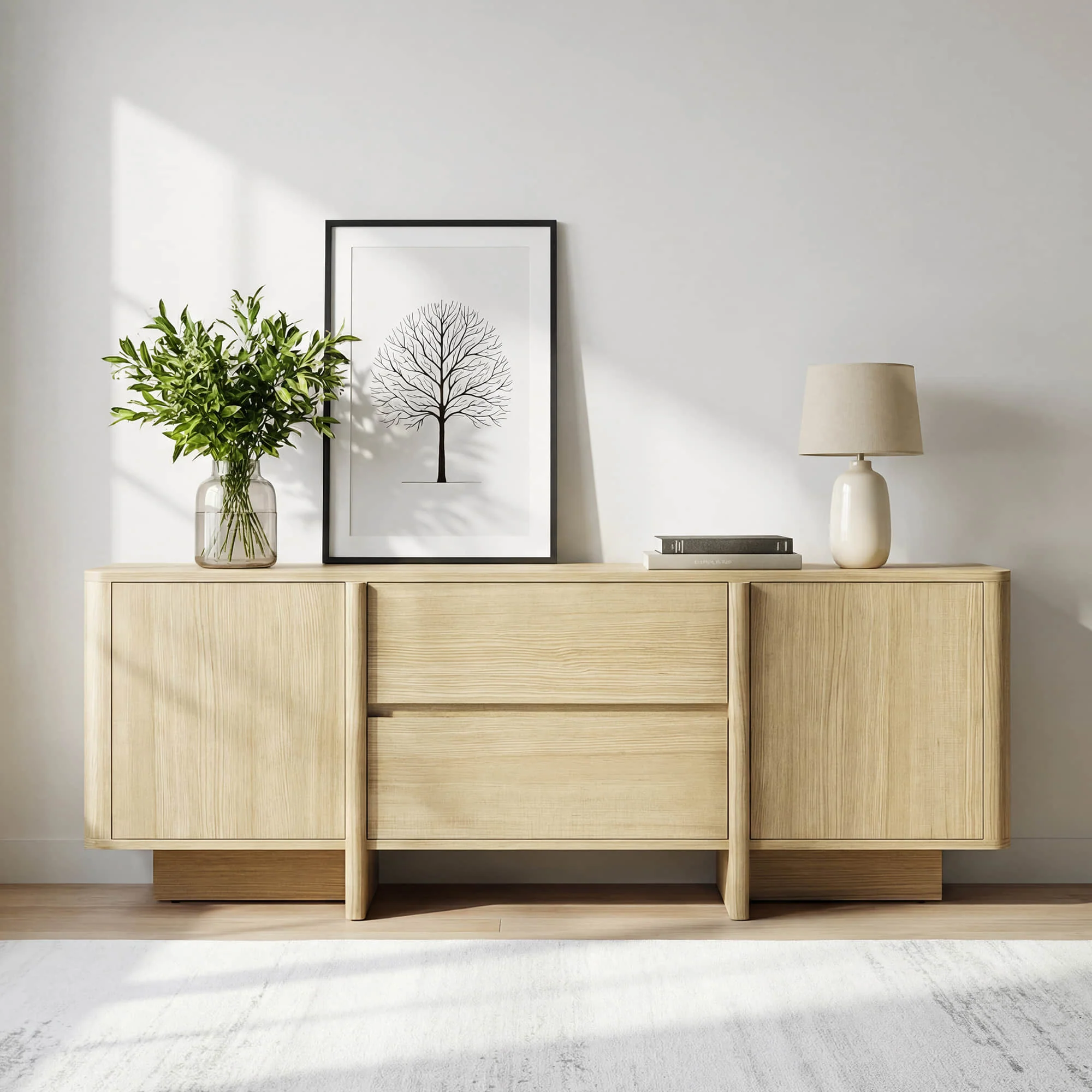 Bennett 62" Modern Arched Wood TV Stand - Image 4