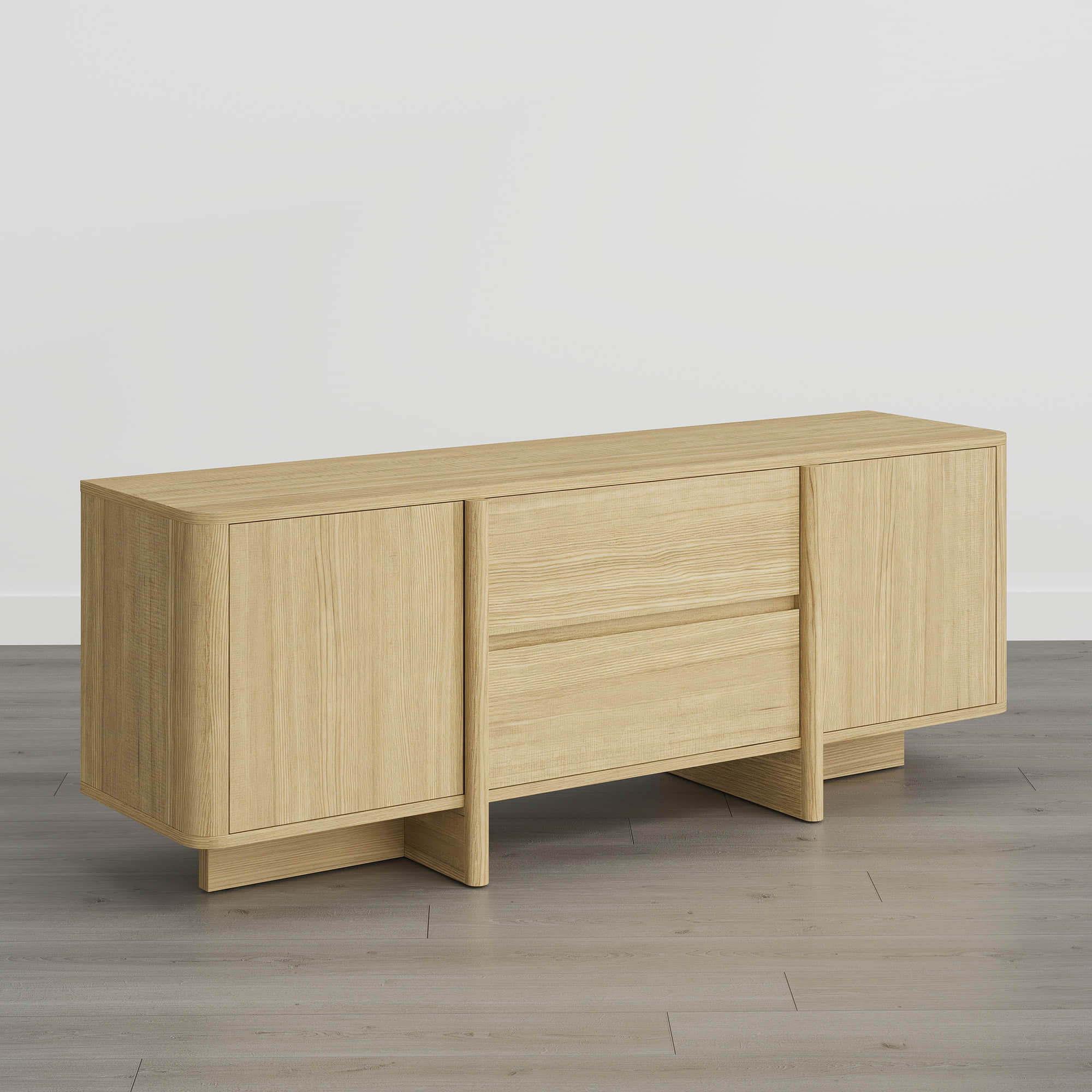 Bennett 62" Modern Arched Wood TV Stand - Image 7