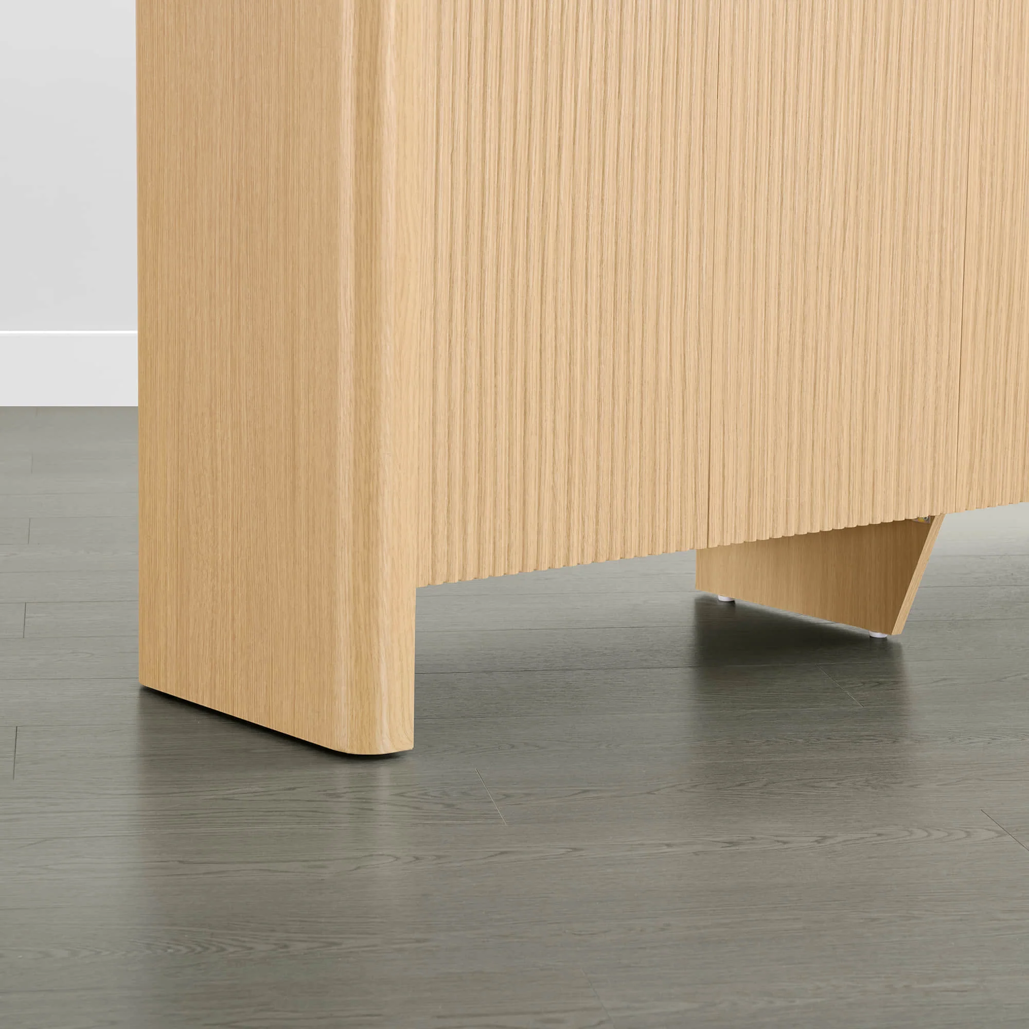 61" Bowen Fluted Wood Sideboard, High-Leg - Image 5