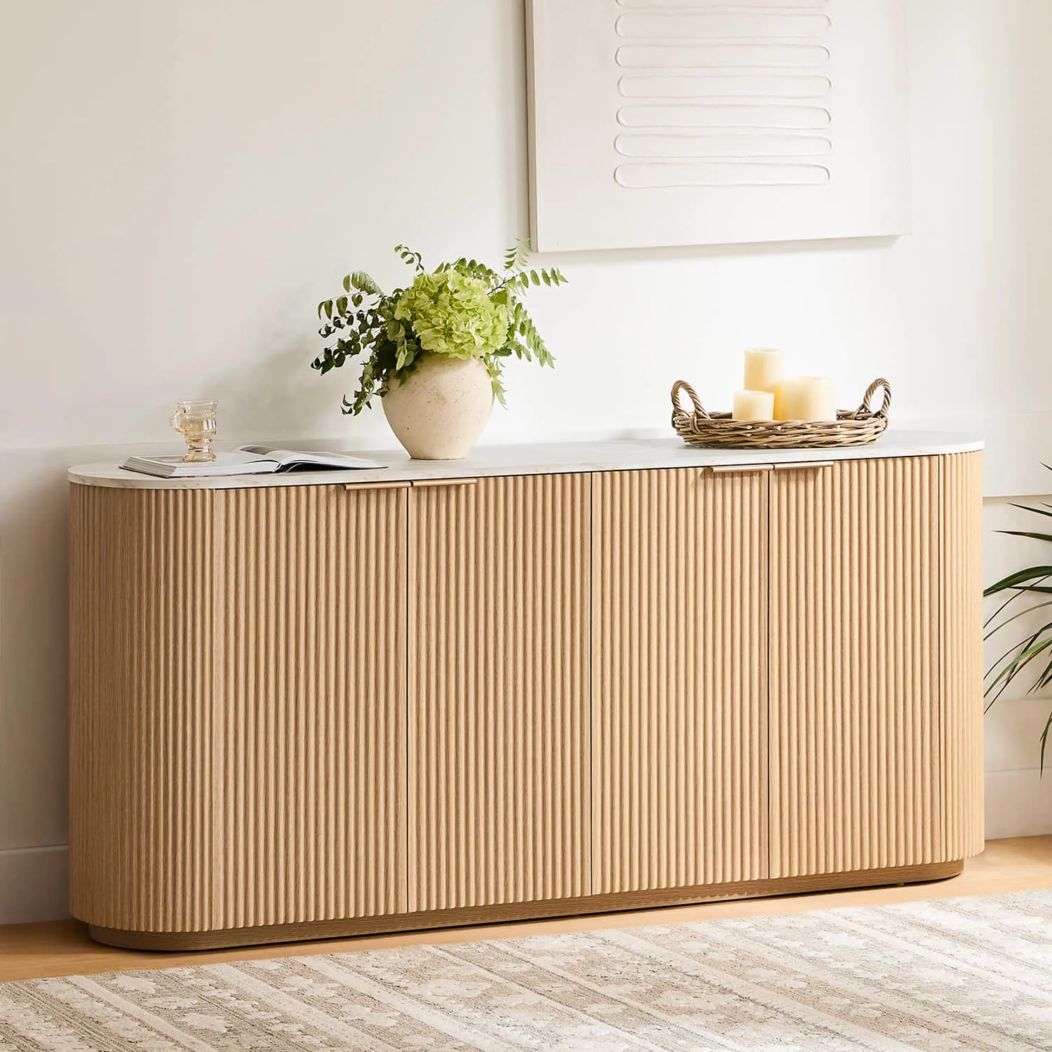 70" Bowen Fluted Wood Sideboard - Image 12