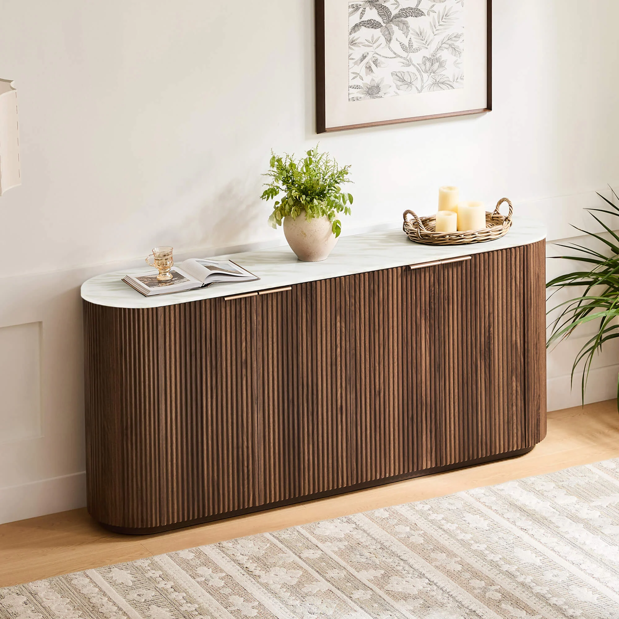 70" Bowen Fluted Wood Sideboard - Image 42