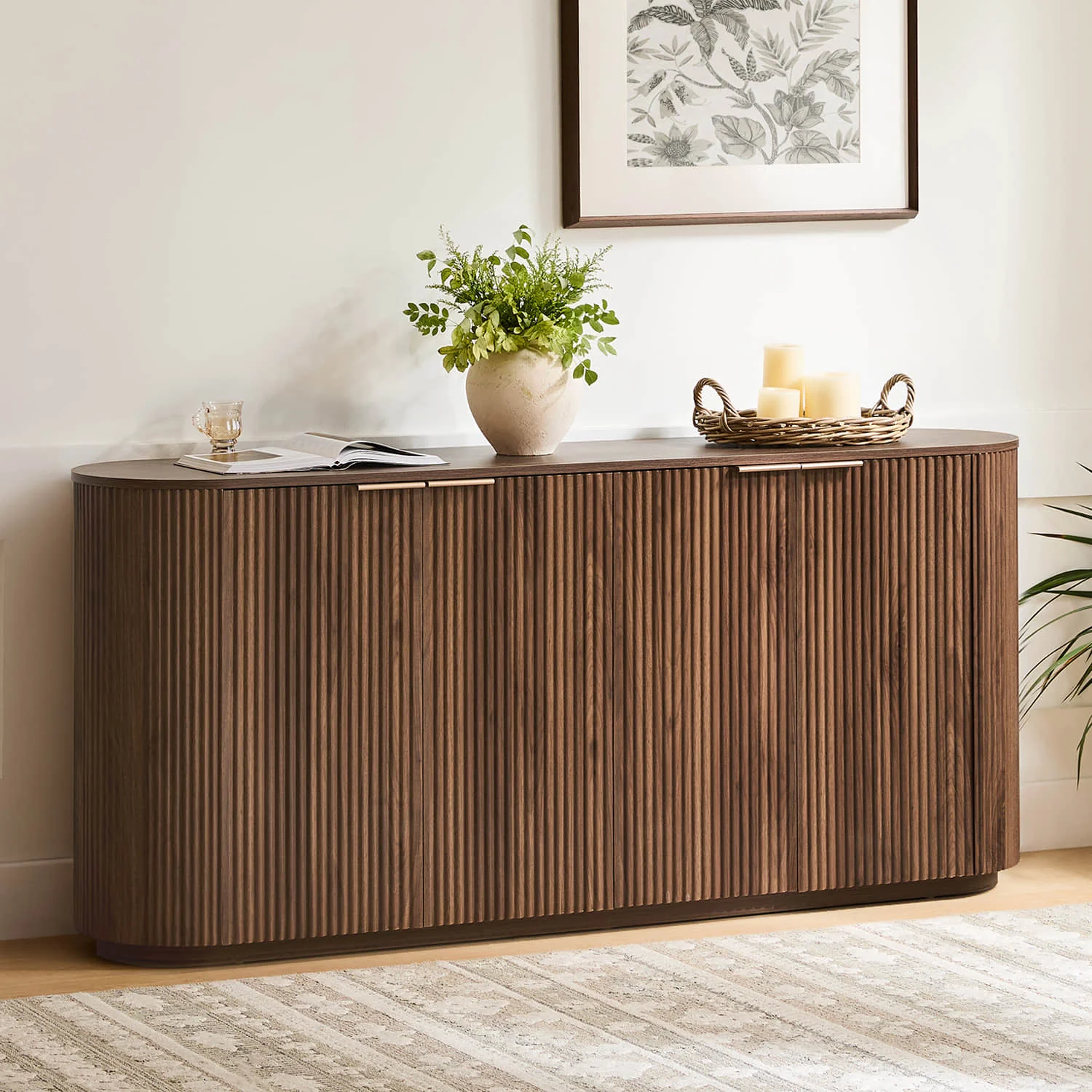70" Bowen Fluted Wood Sideboard - Image 5