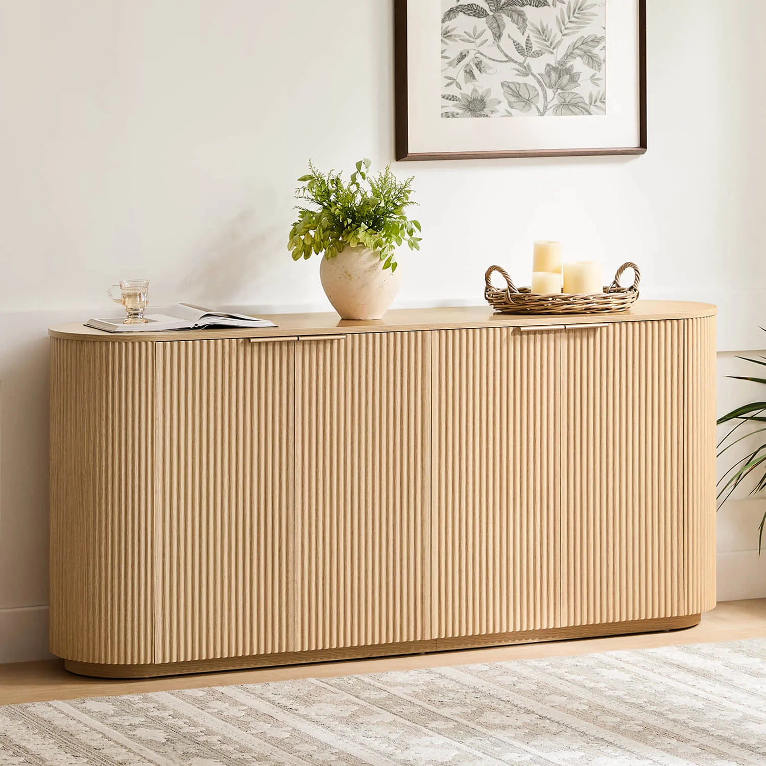 70" Bowen Fluted Wood Sideboard - Image 8