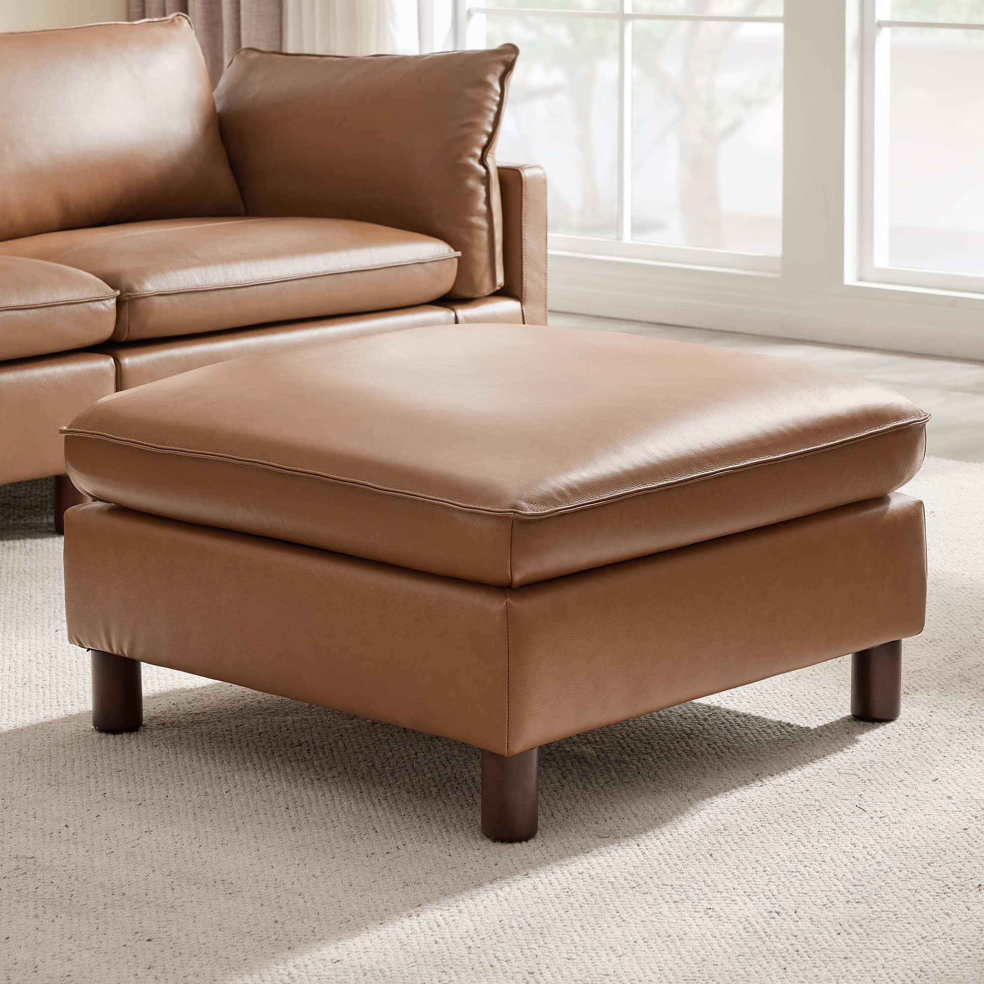 Brendon Modular Ottoman with Wood Leg - Image 4