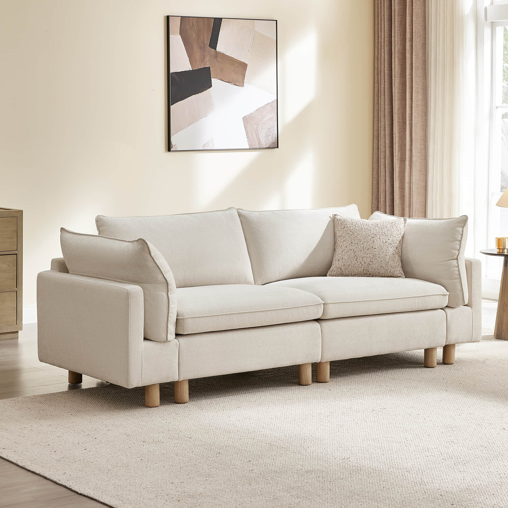 Brendon Modular 2-Seat Sofa with Wood Leg - Image 8