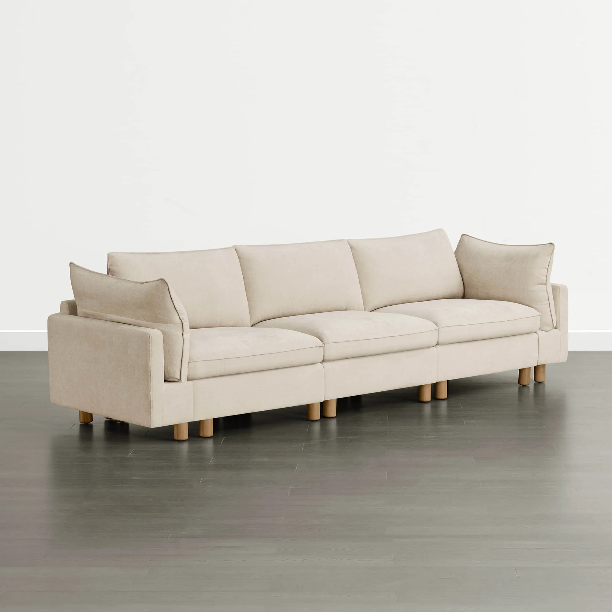 Brendon Modular 3-Seat Sofa with Wood Leg - Image 10