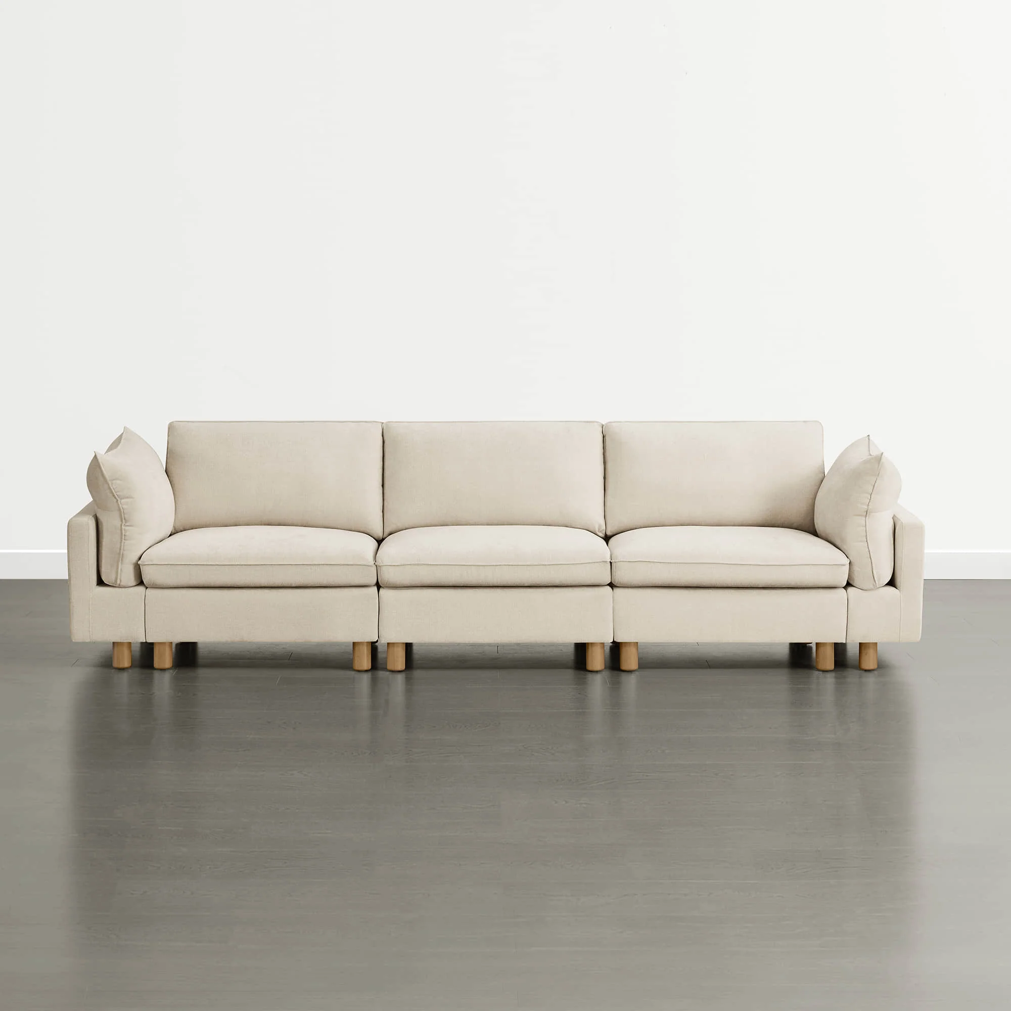 Brendon Modular 3-Seat Sofa with Wood Leg - Image 9