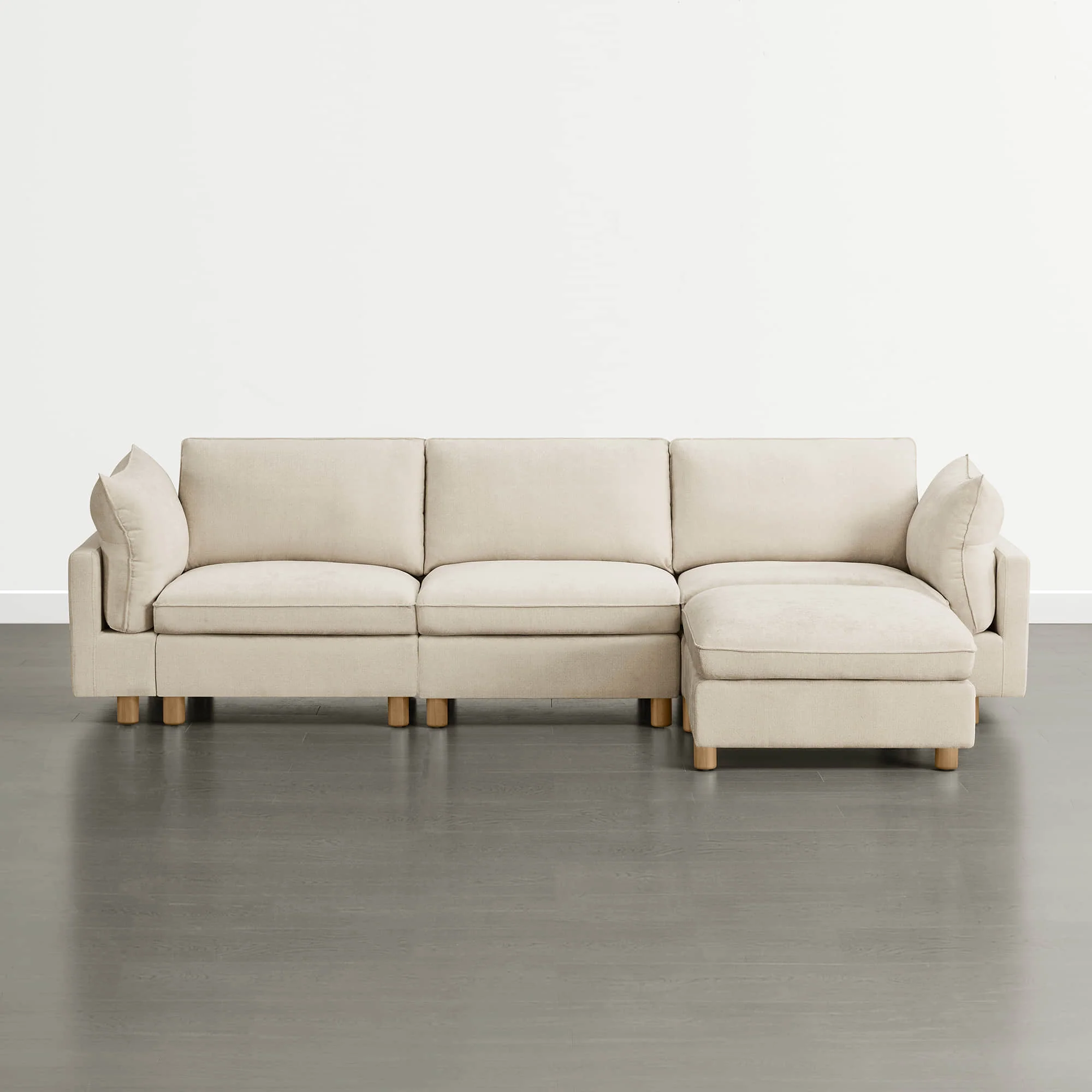 Brendon Modular 4-Seat Sectional Sofa with Wood Leg - Image 12
