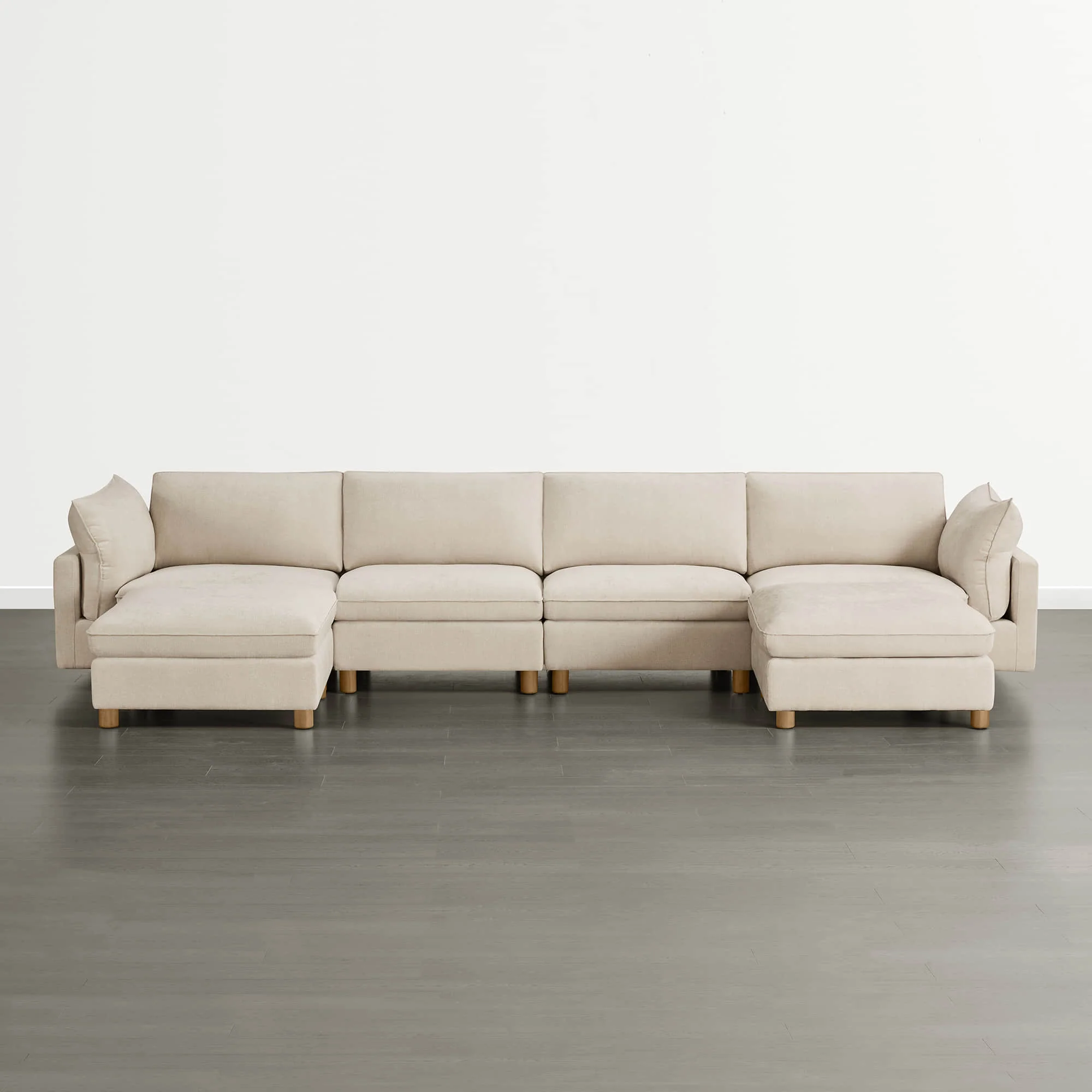 Brendon Modular 6-Seat Sectional Sofa with Wood Leg - Image 10