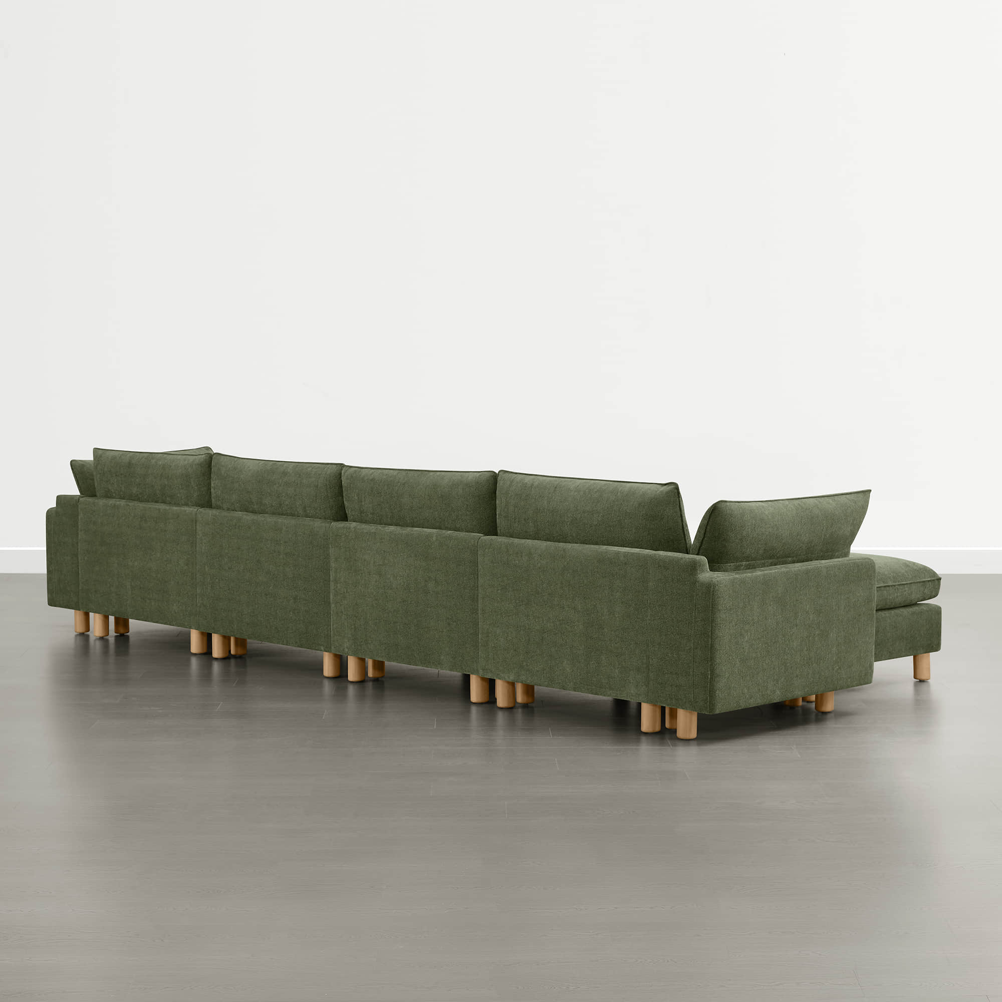 Brendon Modular 6-Seat Sectional Sofa with Wood Leg - Image 14