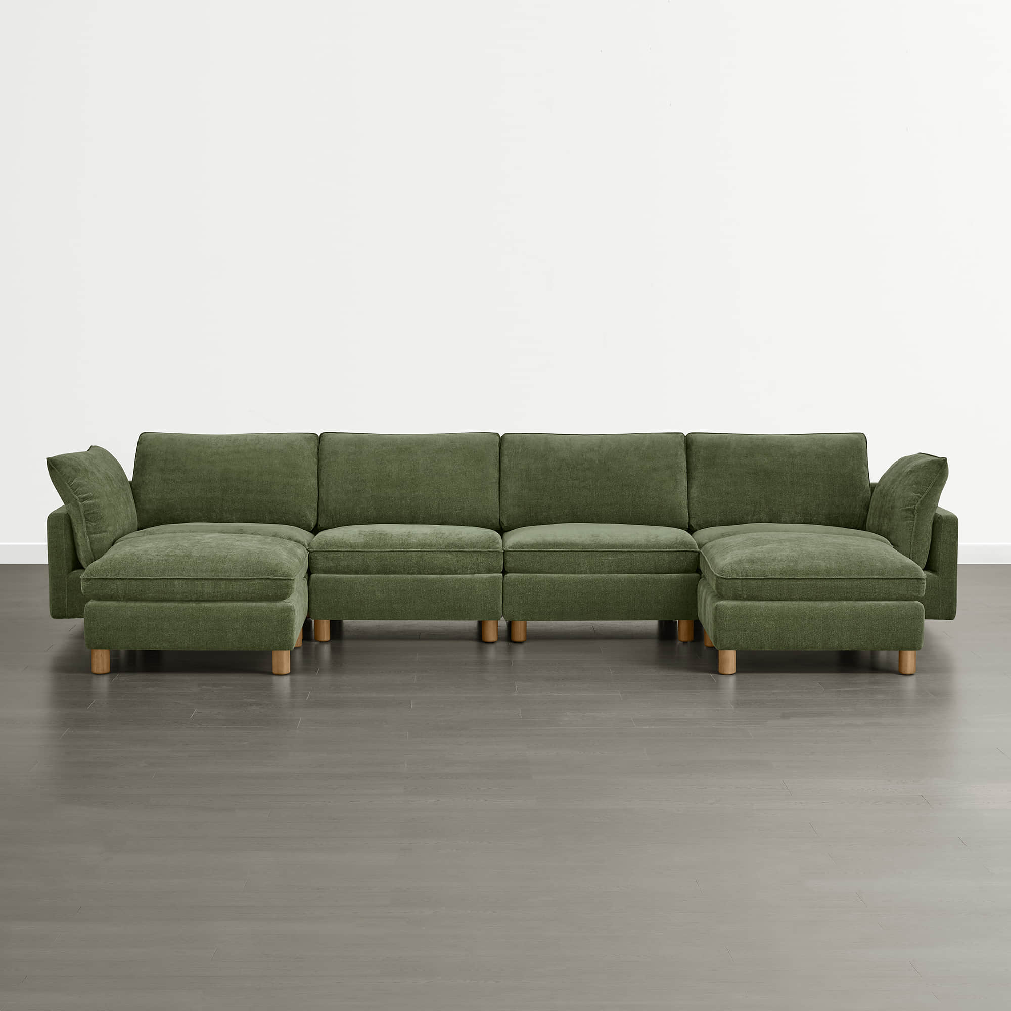 Brendon Modular 6-Seat Sectional Sofa with Wood Leg - Image 15