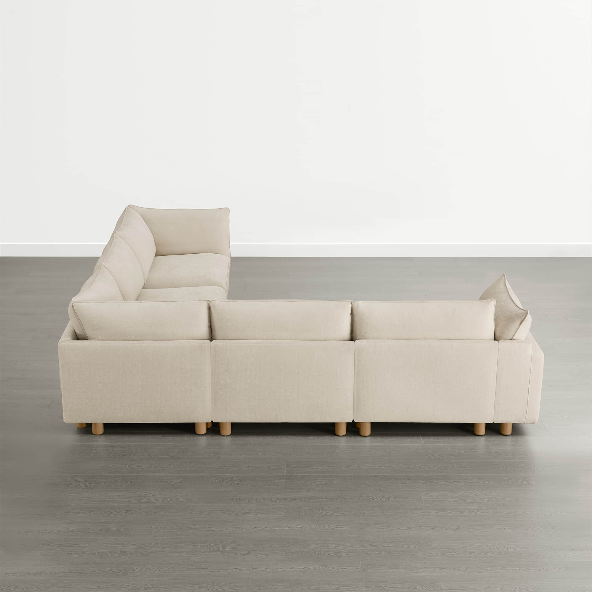 Brendon Modular Corner Sectional Sofa with Wood Leg - Image 13