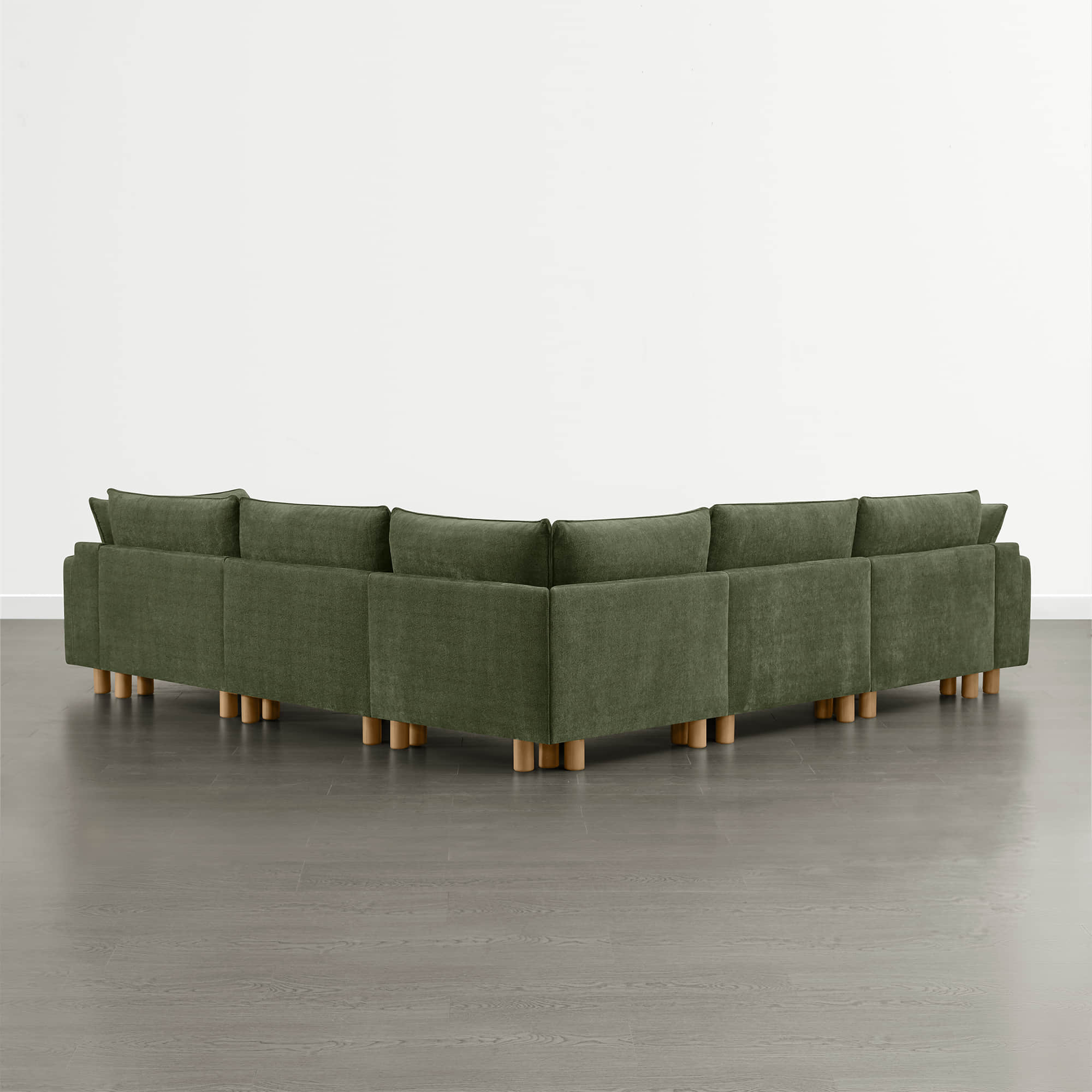 Brendon Modular Corner Sectional Sofa with Wood Leg - Image 14