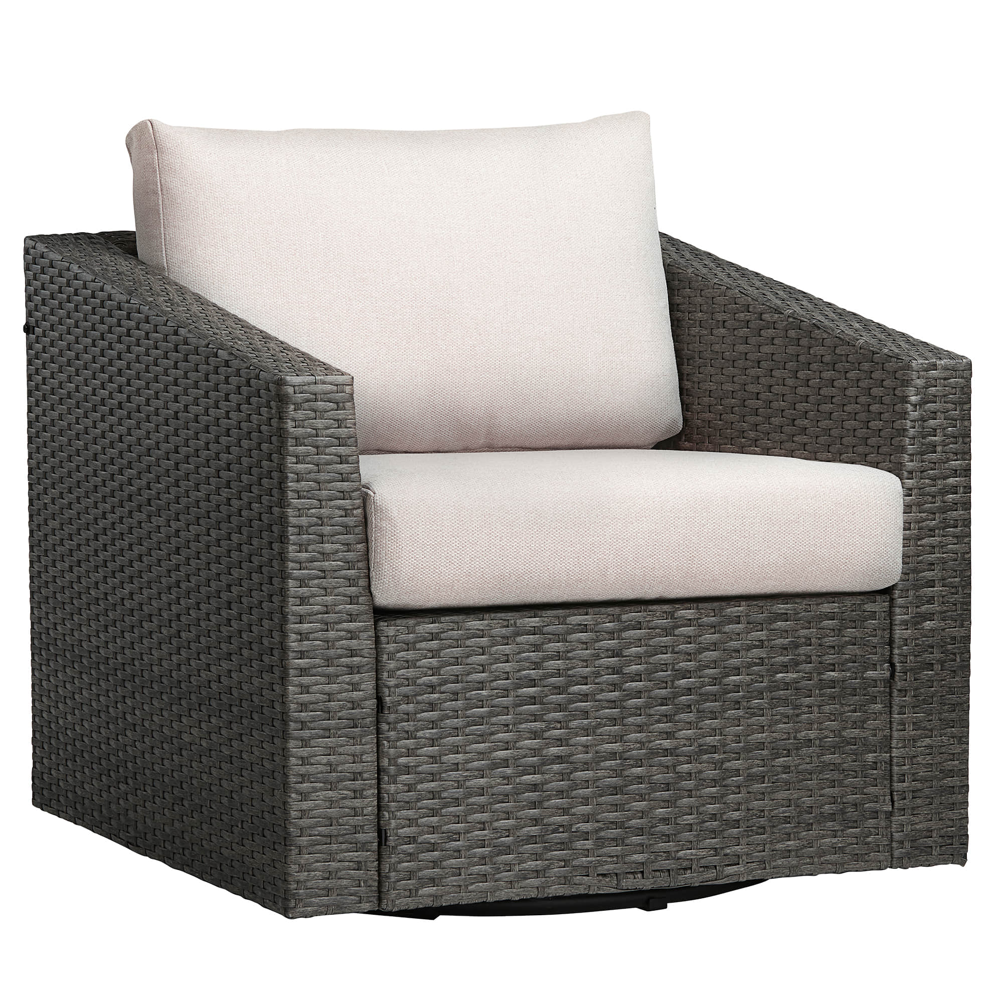 Calum Rattan Outdoor Swivel Accent Chair - Image 4