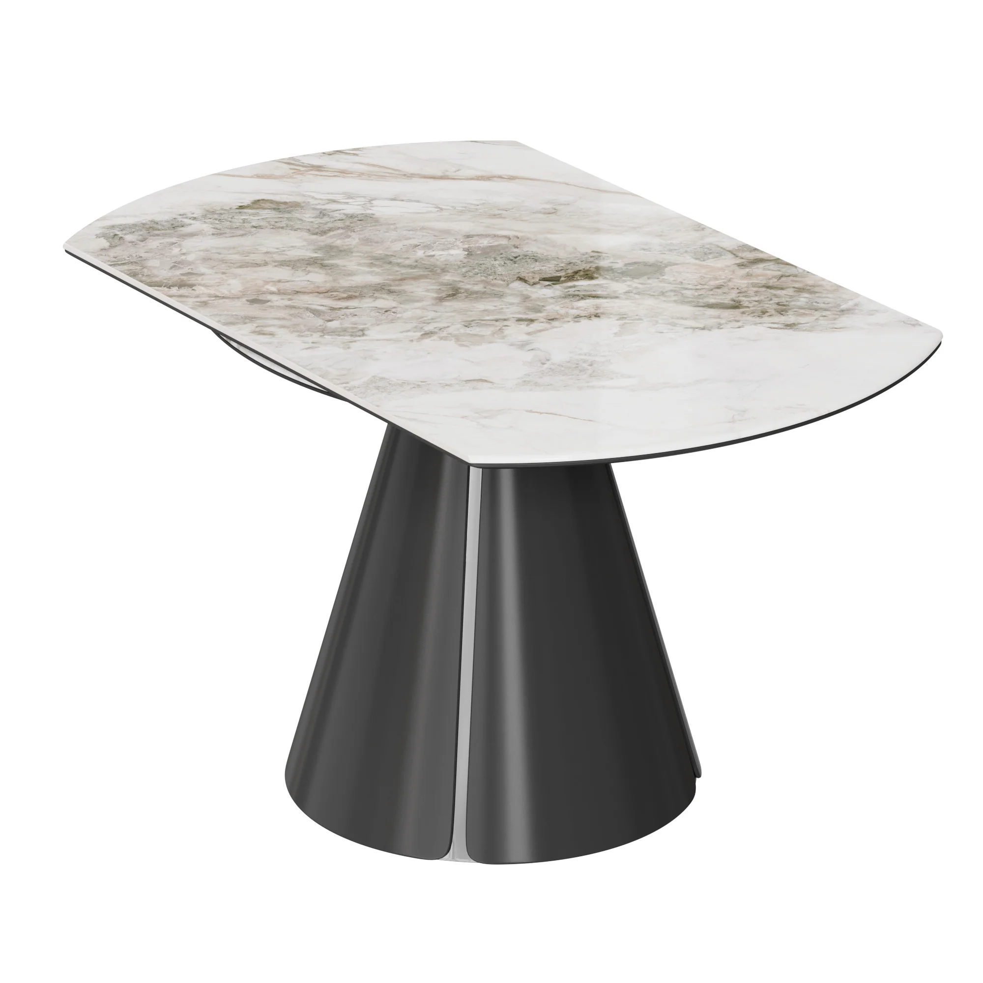 Camila Round Extendable Sintered Stone Dining Table,33.4"-51.1" - Image 6