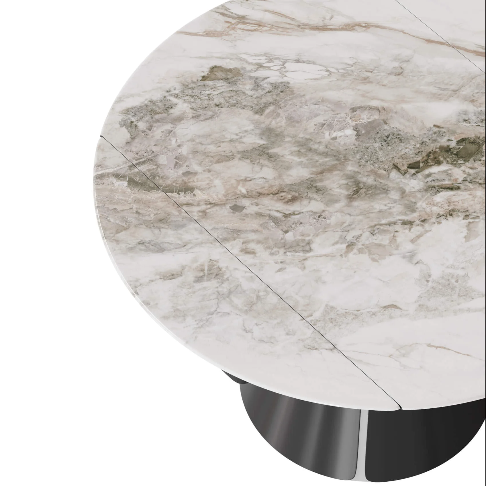 Camila Round Extendable Sintered Stone Dining Table,33.4"-51.1" - Image 8