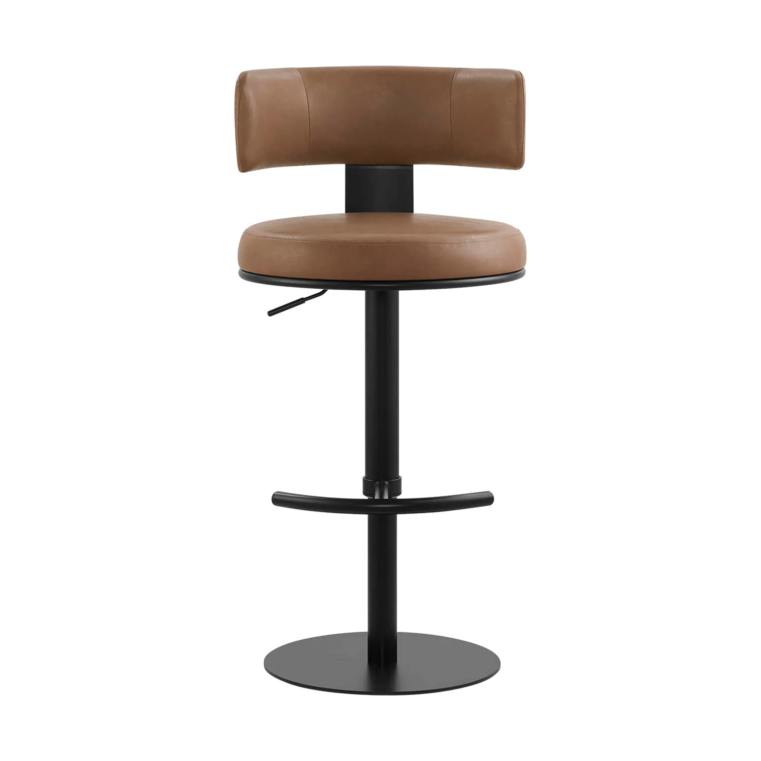 Cayla Modern Adjustable Height Swivel Barstool - Image 6
