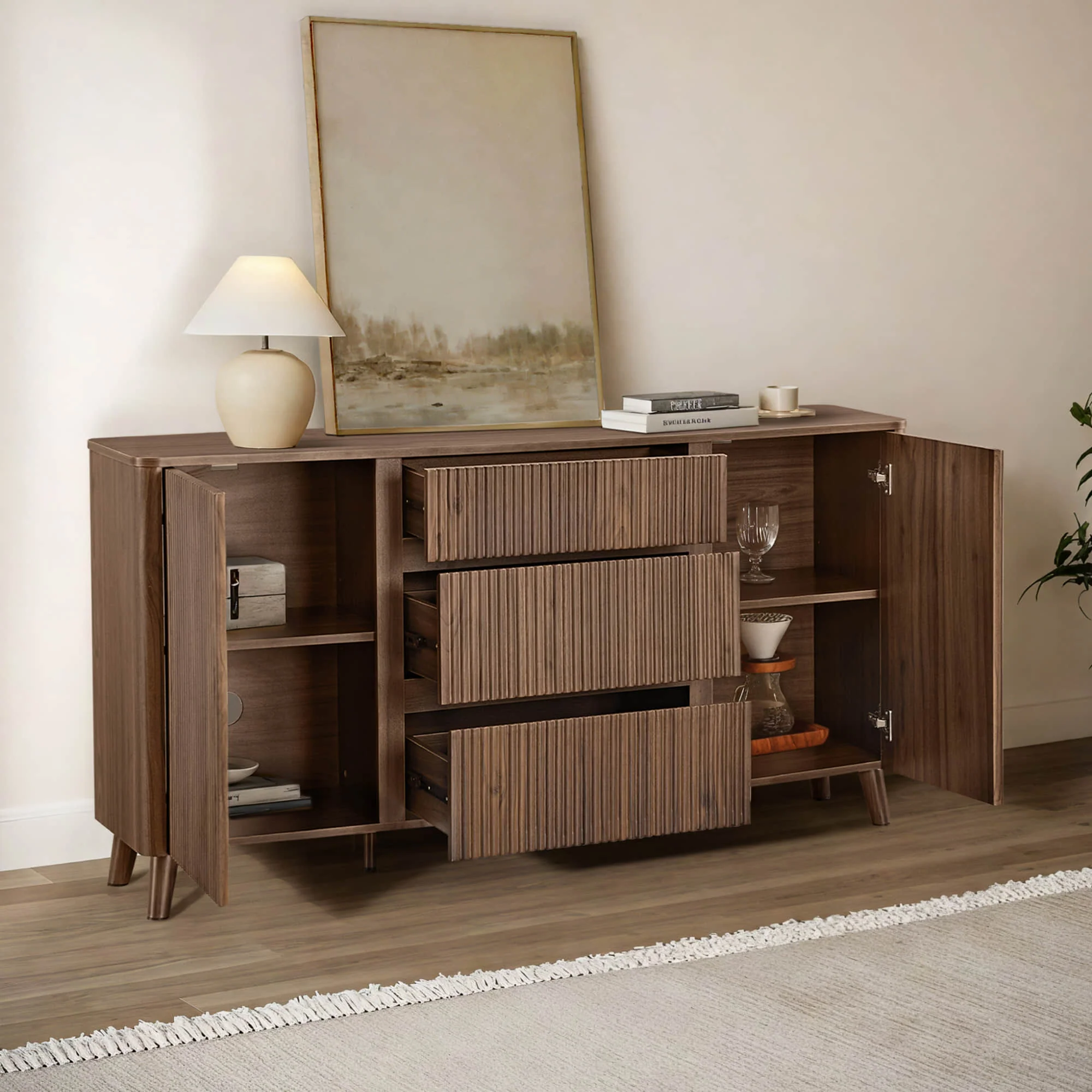 62" Clara Contemporary Wood Sideboard - Image 15