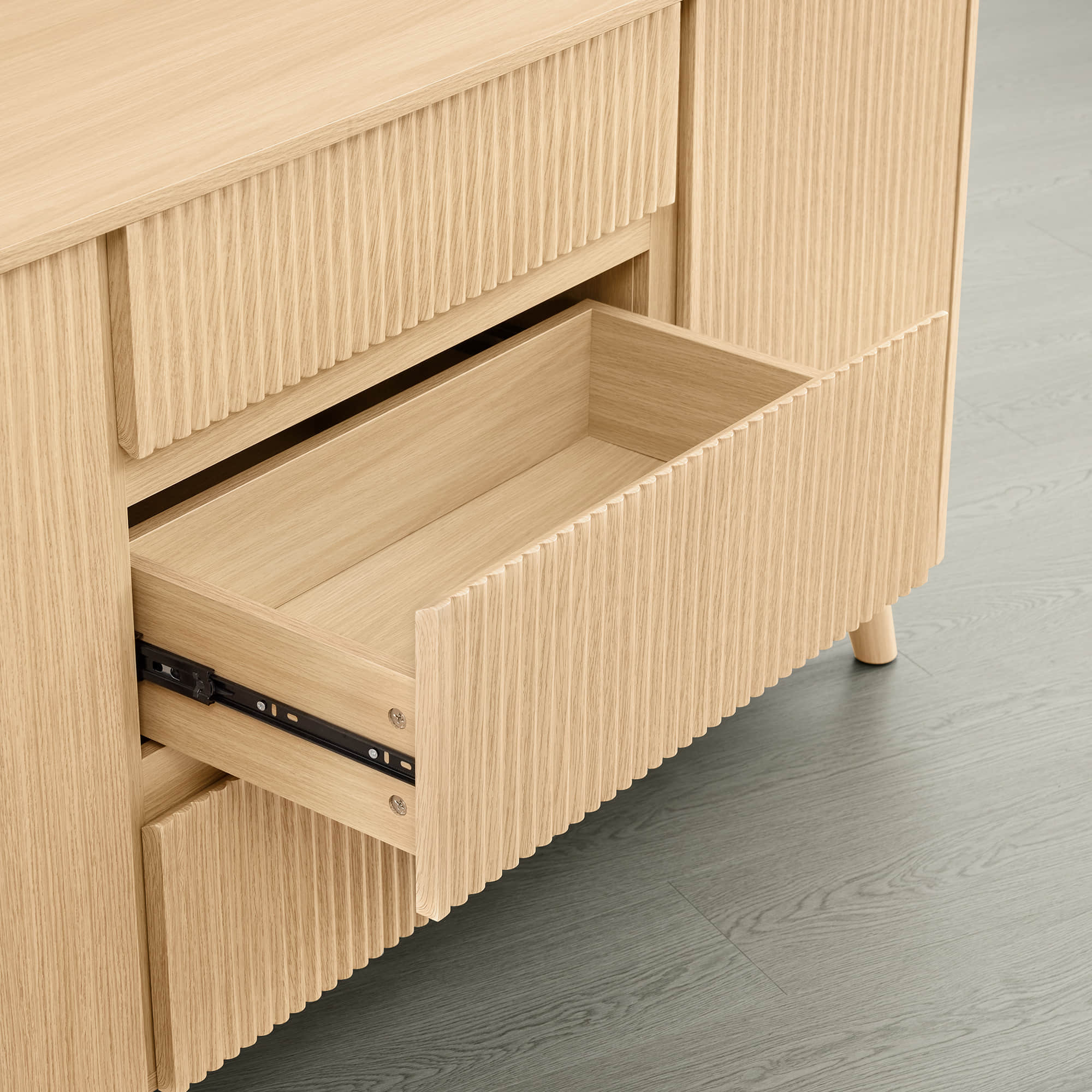 62" Clara Contemporary Wood Sideboard - Image 4